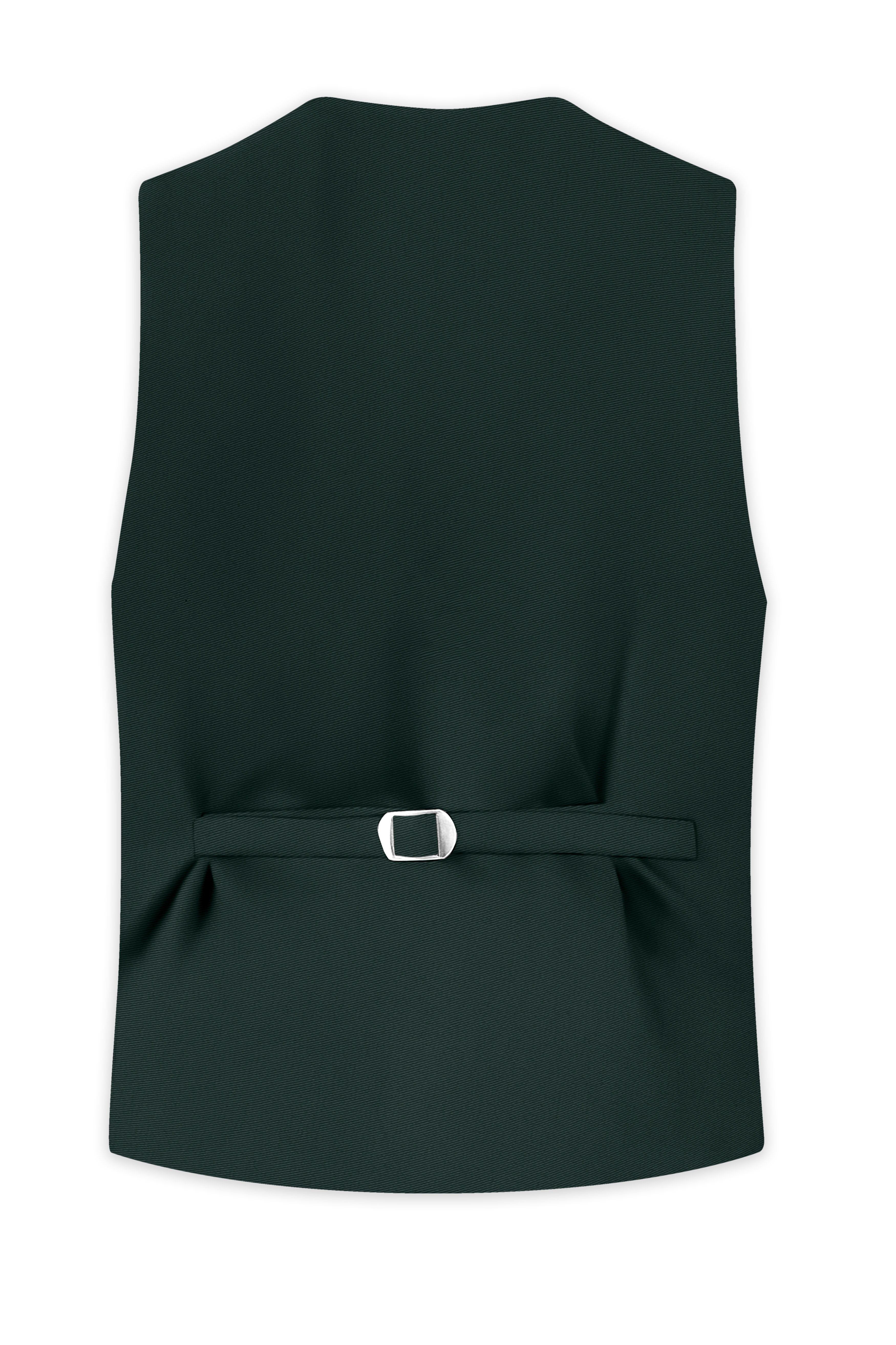 Viridian-Gable Green Slight Stretch Subtle Sheen Poly-Viscose Waistcoat