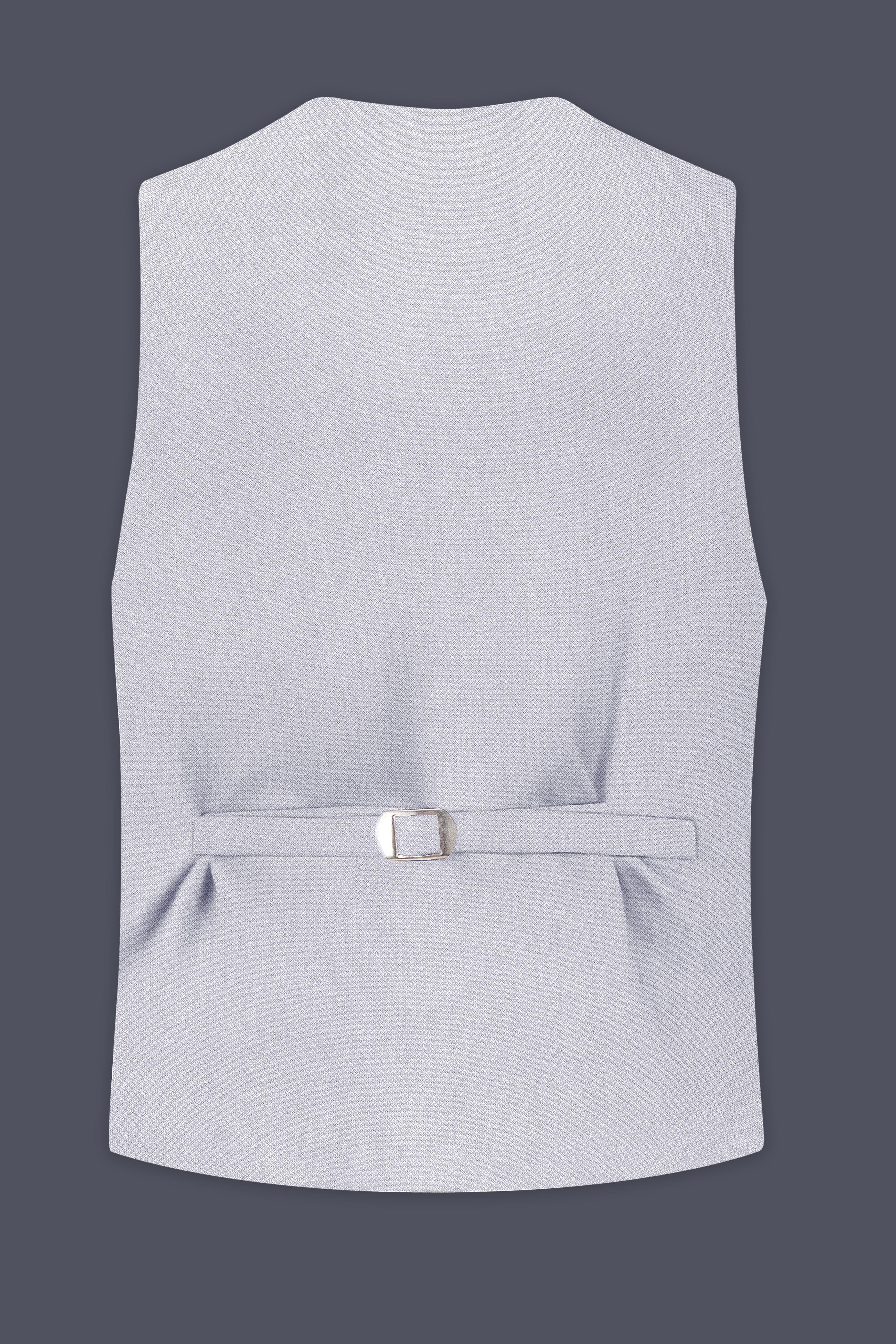 Prism-Chalice Gray Diamond Textured Wool Rich Slight Stretch Waistcoat