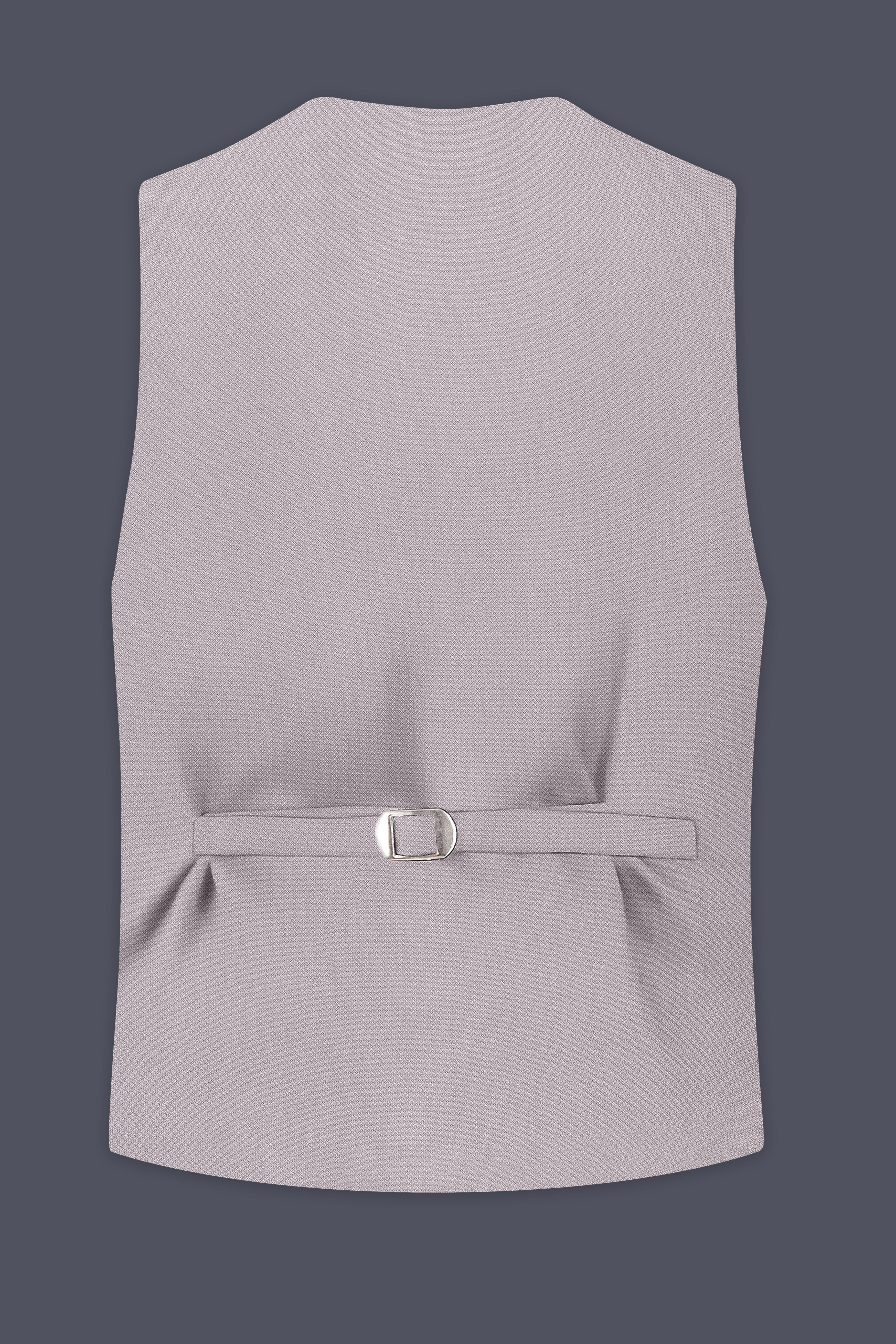 Regent-Noble Gray Diamond Textured Wool Rich Slight Stretch Waistcoat