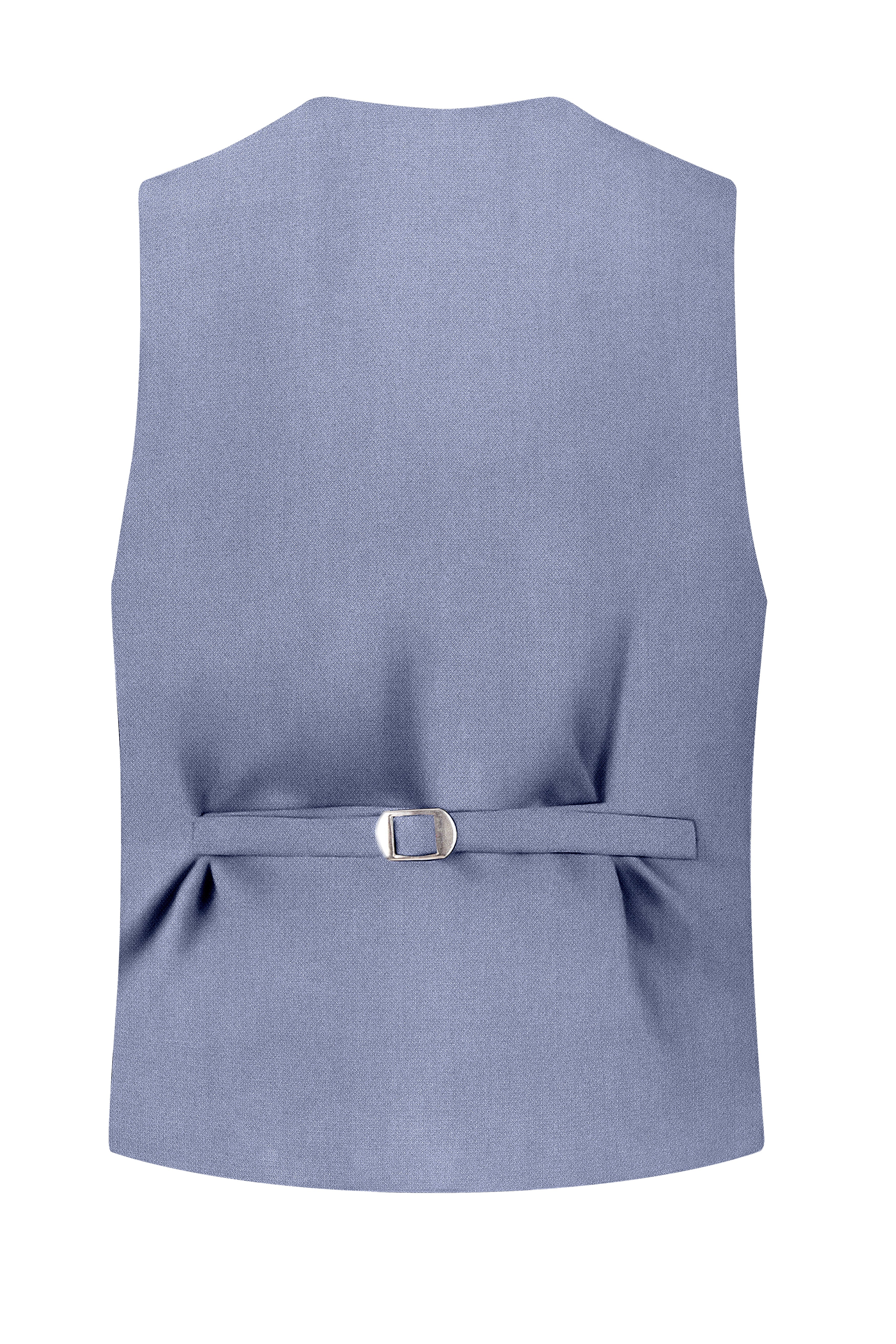 Harbor-Waterloo Blue Diamond Textured Wool Rich Slight Stretch Waistcoat