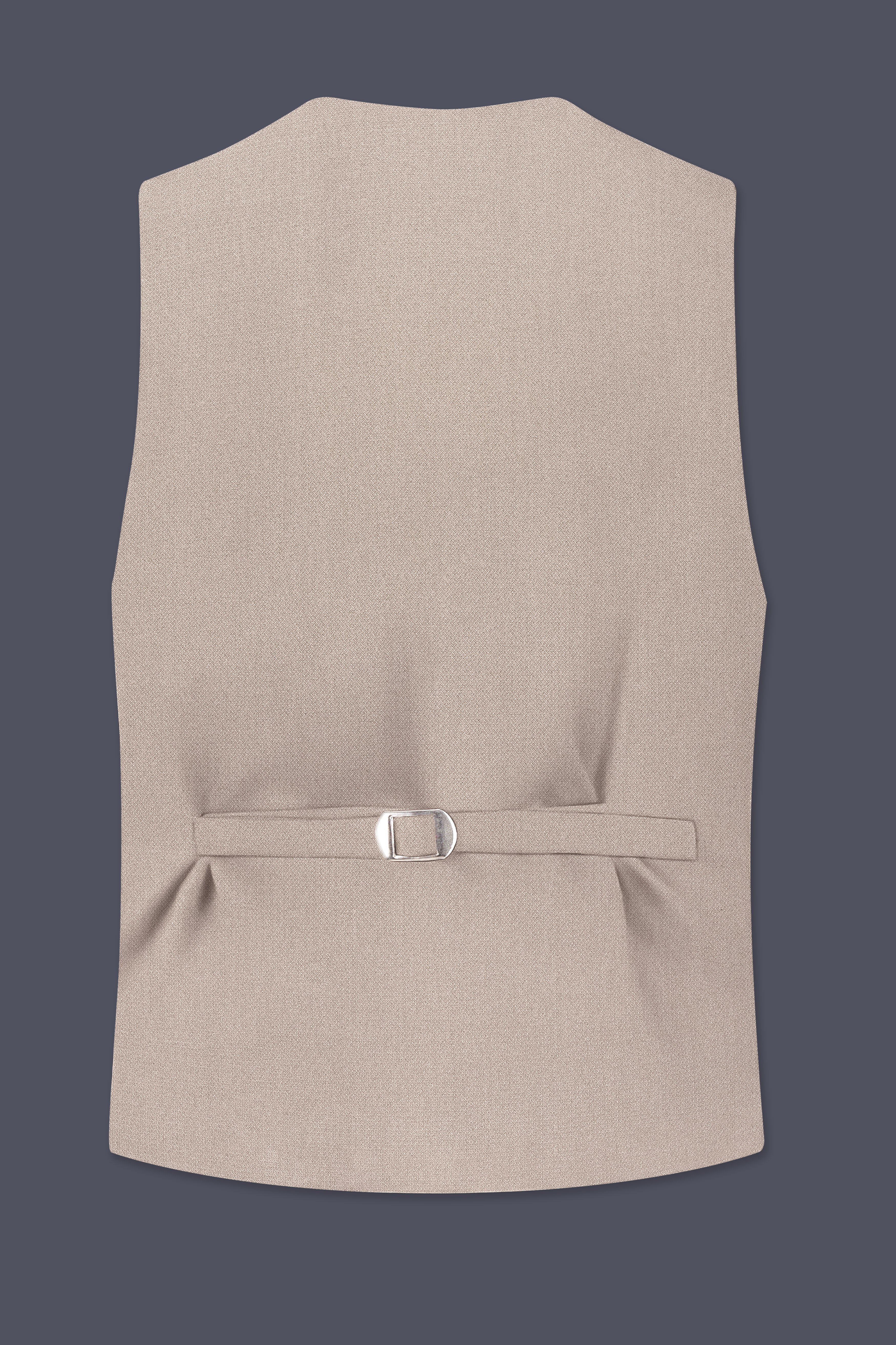 Vellum-Rodeo Cream Diamond Textured Wool Rich Slight Stretch Waistcoat