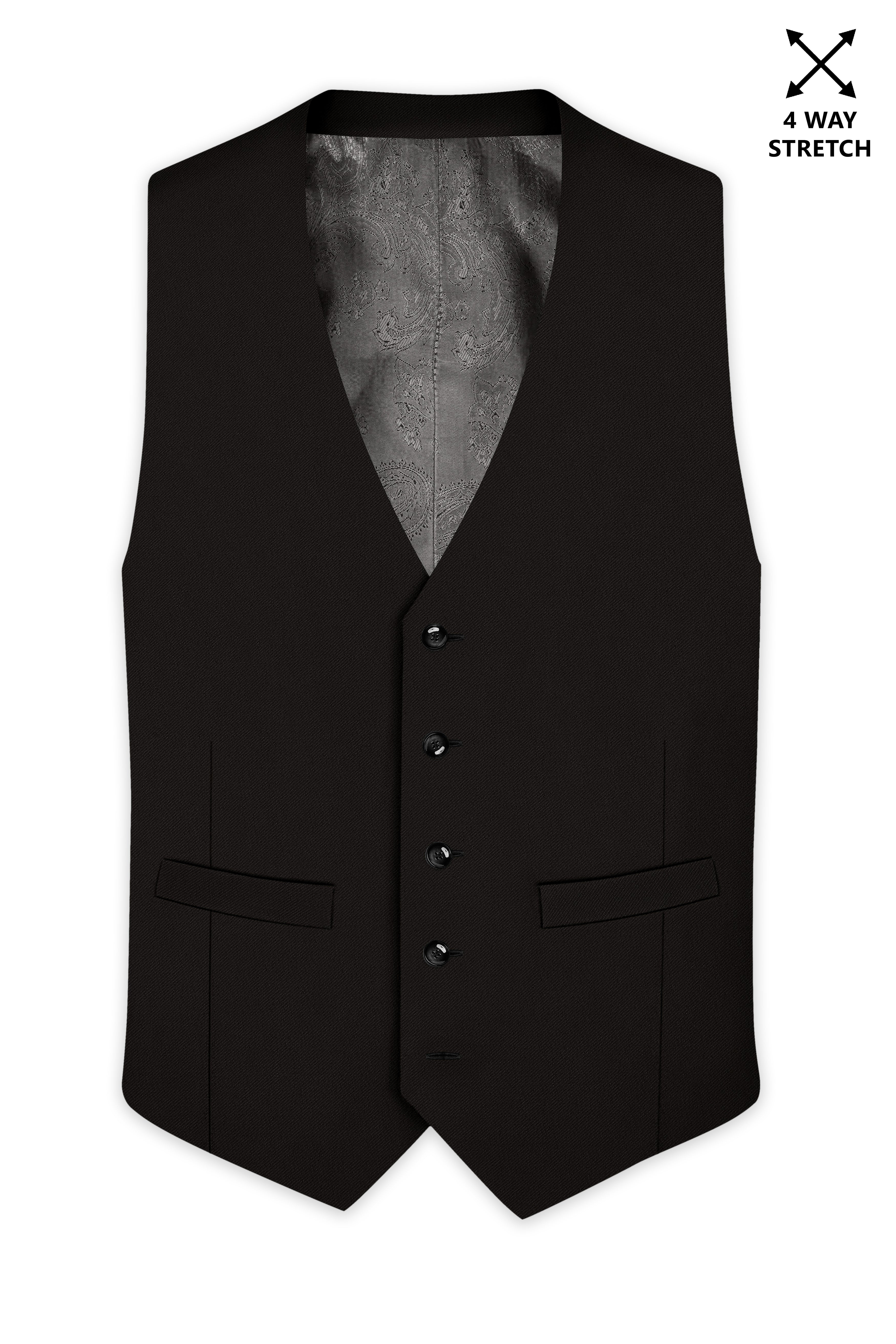 Bronze-Korean Zeus Brown 4-Way Stretch Wrinkle-Free Wool Rich Waistcoat