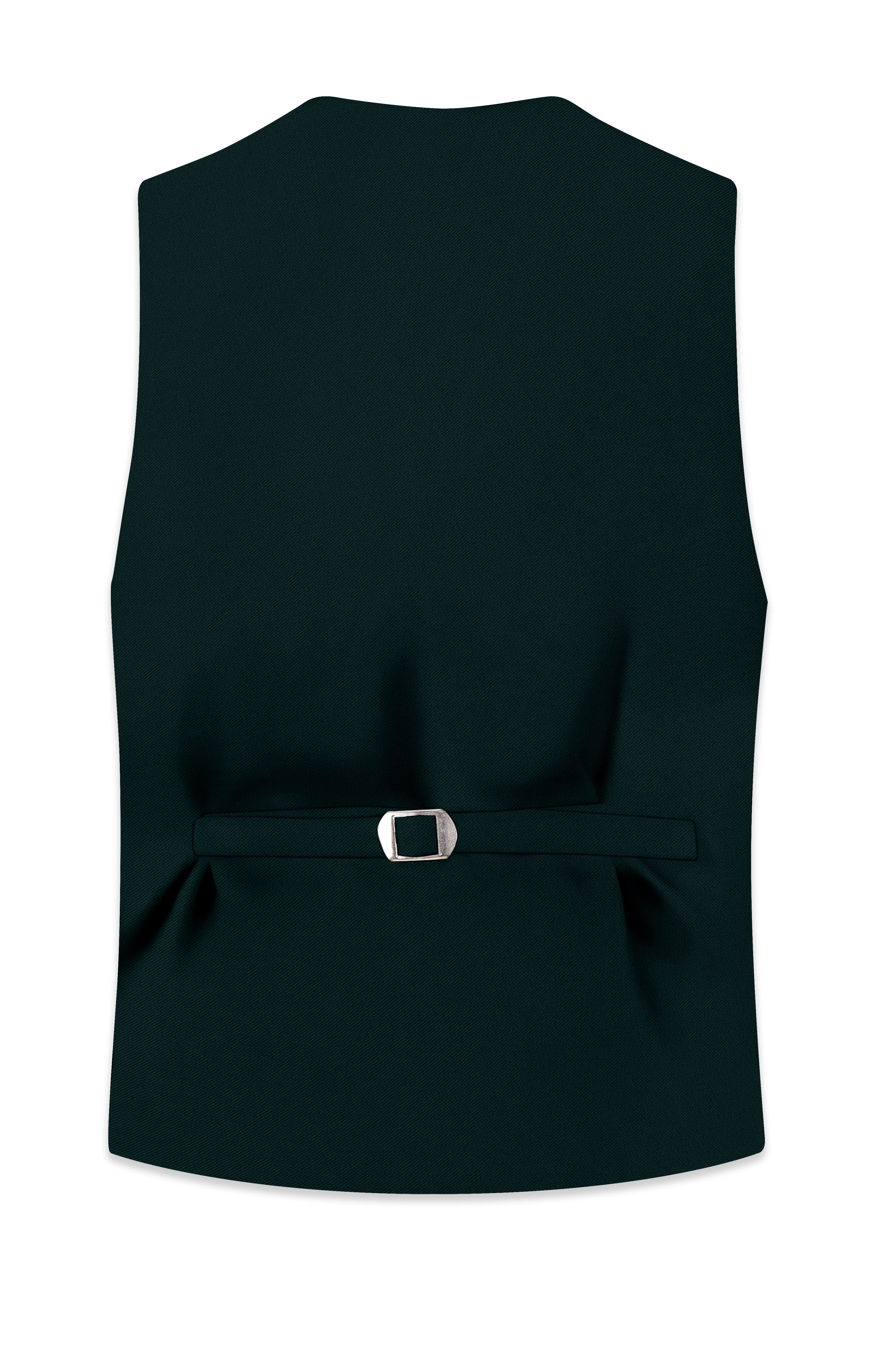 Terrain-Korean Swamp Green 4-Way Stretch Wrinkle-Free Wool Rich Waistcoat
