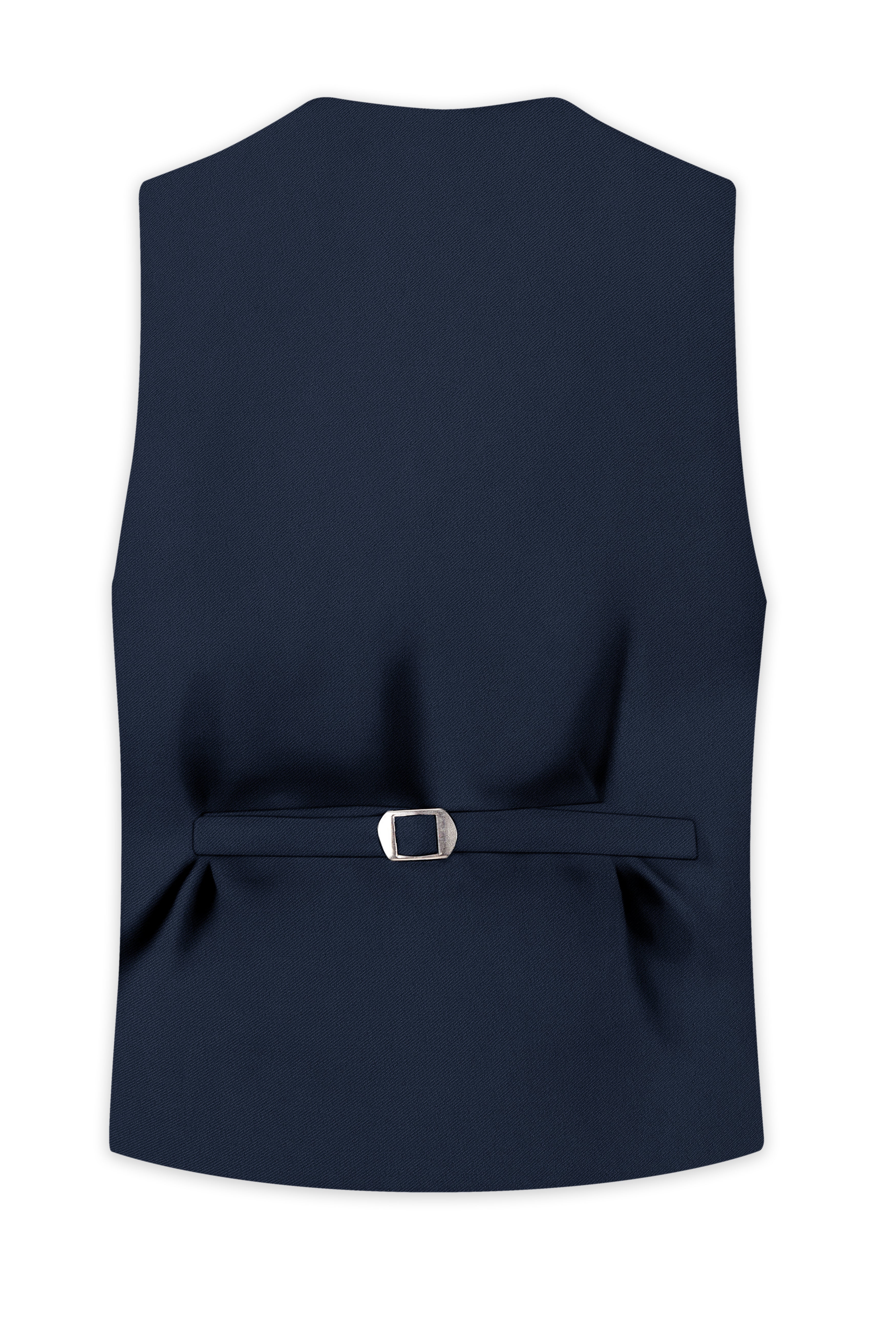 Nautis-Baltic Blue Wool Rich Slight Stretch Waistcoat
