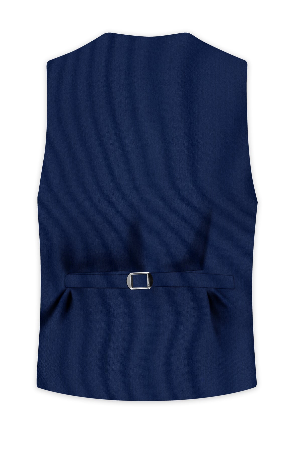 Velmont-Bunting Blue Diamond Textured Wool Rich Slight Stretch Waistcoat