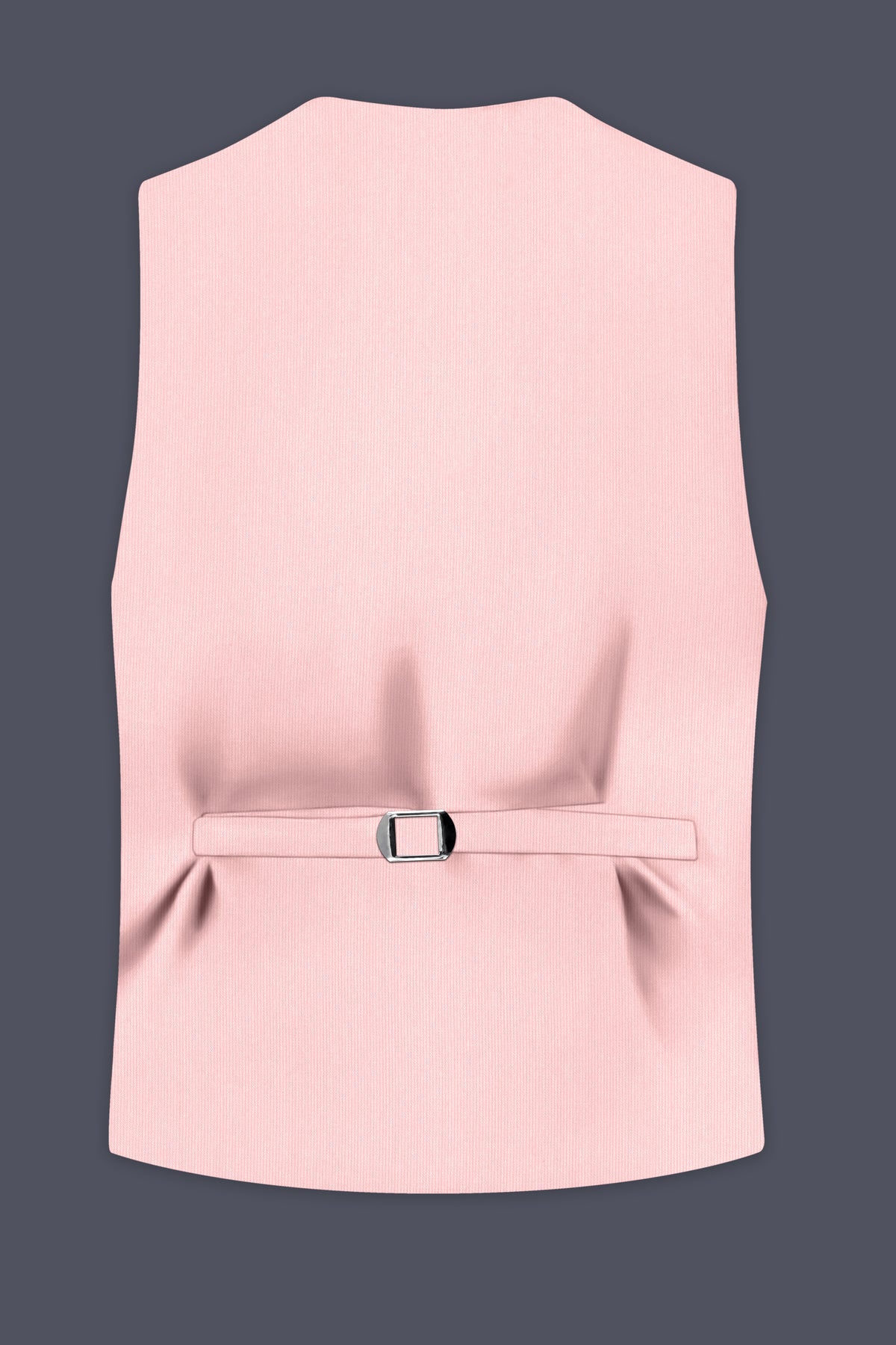 Elara-Cosmos Pink Diamond Textured Wool Rich Slight Stretch Waistcoat