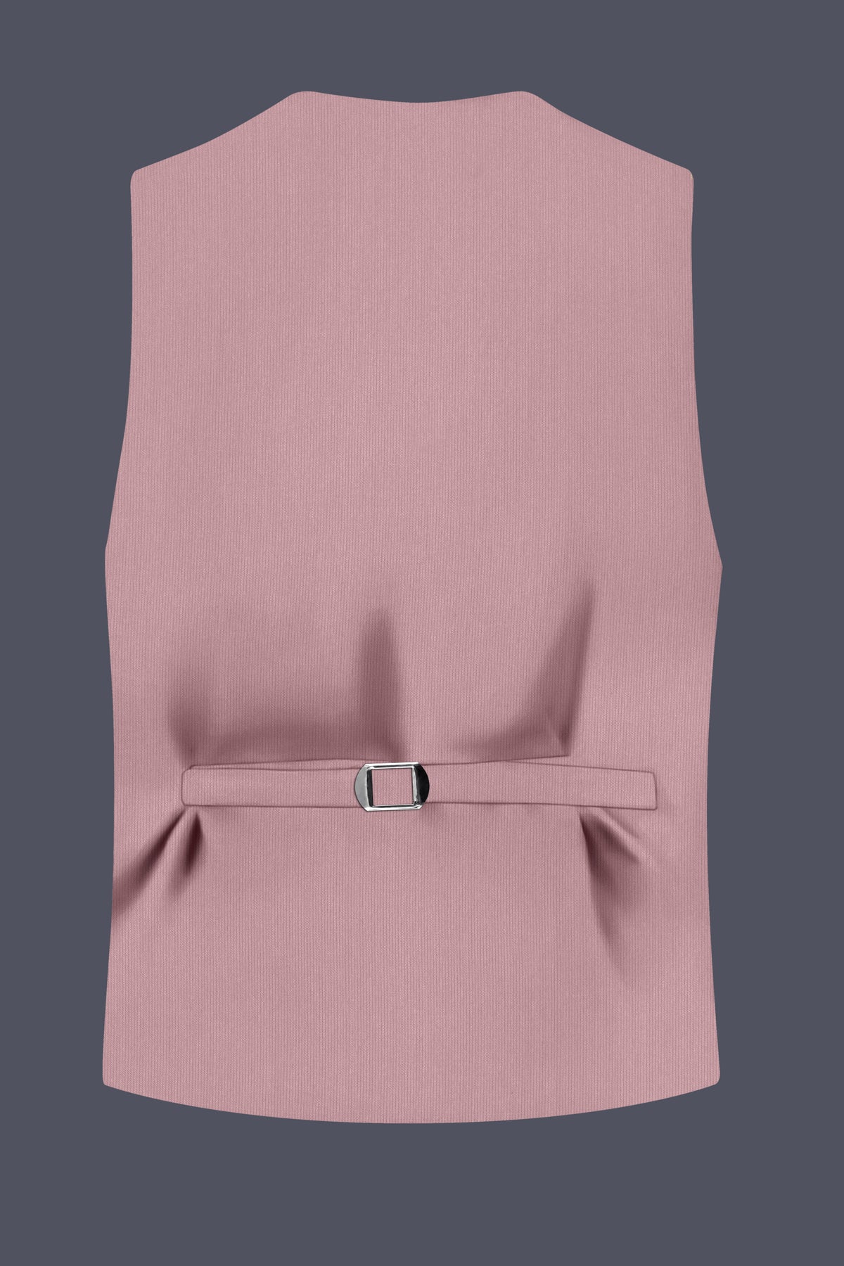 Isadora-Careys Pink Diamond Textured Wool Rich Slight Stretch Waistcoat