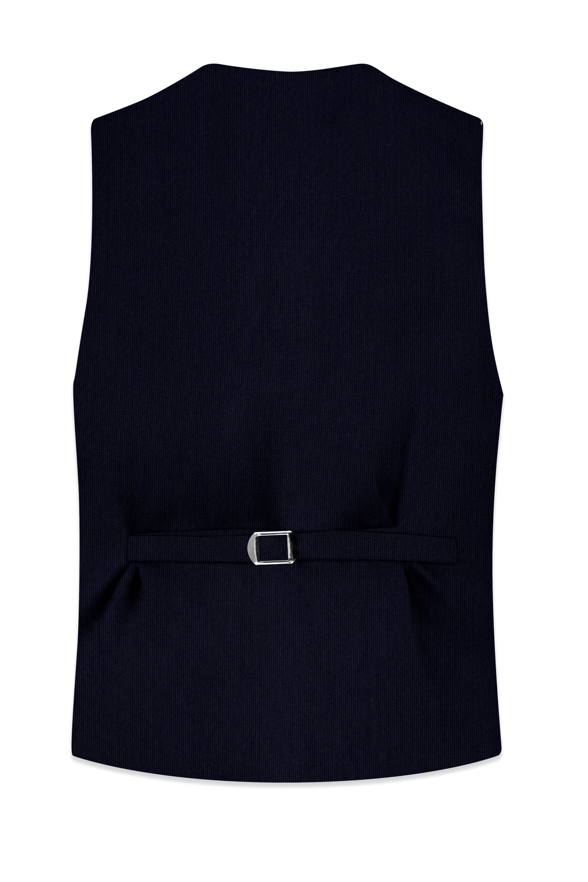 Valmont-Navy Blue Diamond Textured Wool Rich Slight Stretch Waistcoat