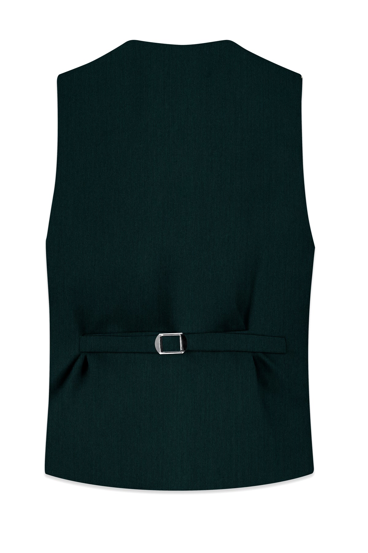Viridian-Burnham Green Diamond Textured Wool Rich Slight Stretch Waistcoat