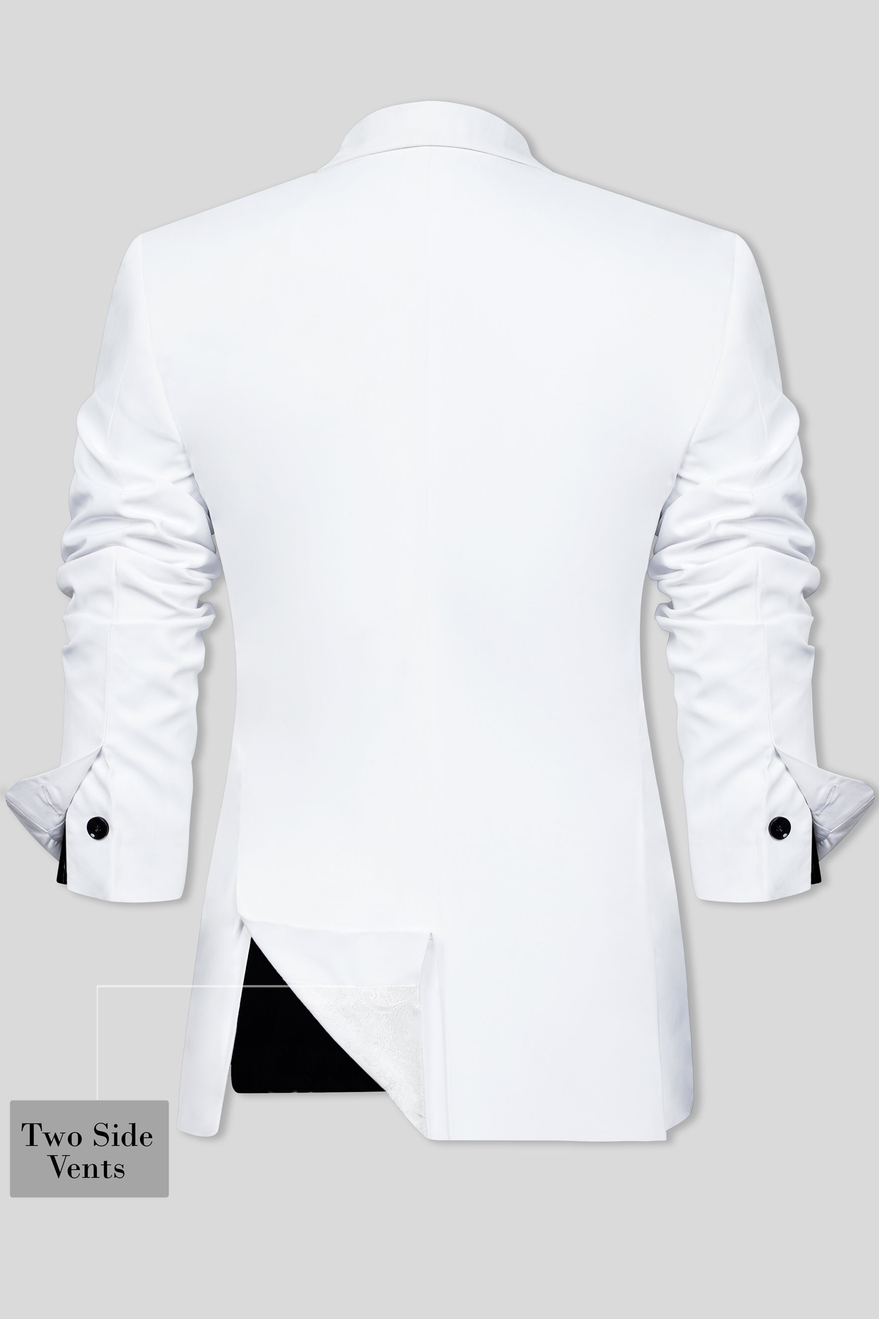 Bright White Subtle Sheen Single Breasted Women's Blazer
