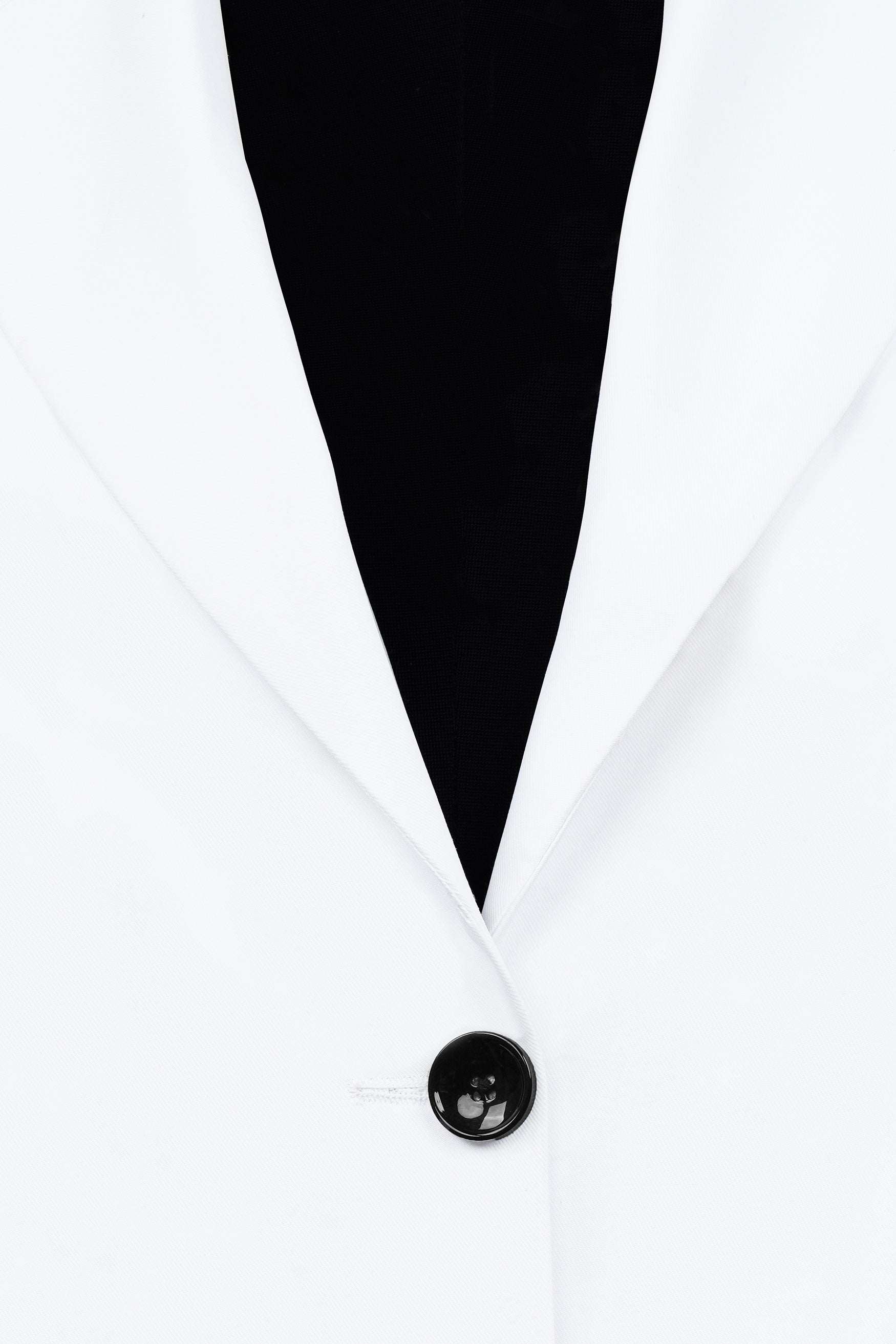 Bright White Subtle Sheen Single Breasted Women's Blazer