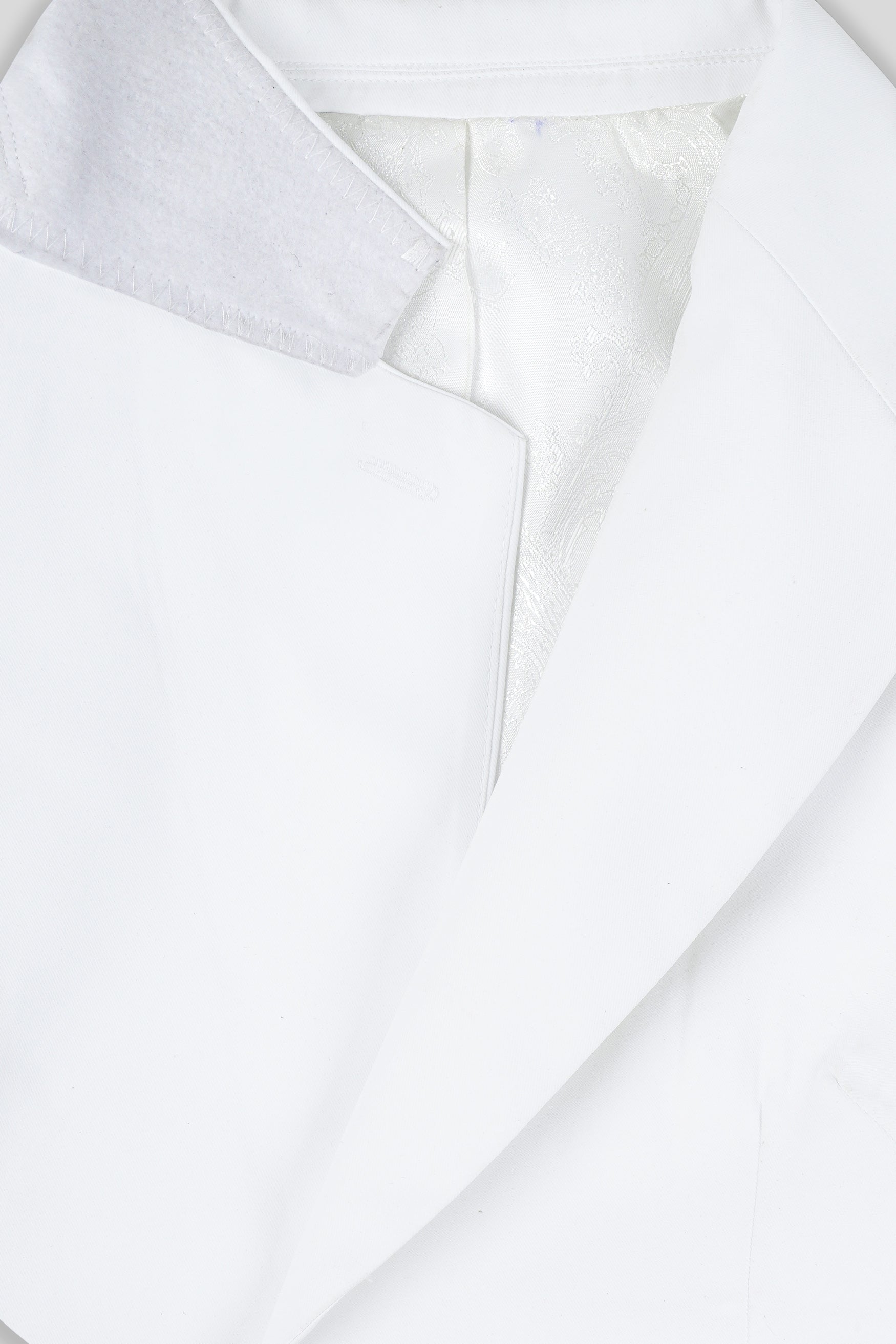 Bright White Subtle Sheen Single Breasted Women's Blazer