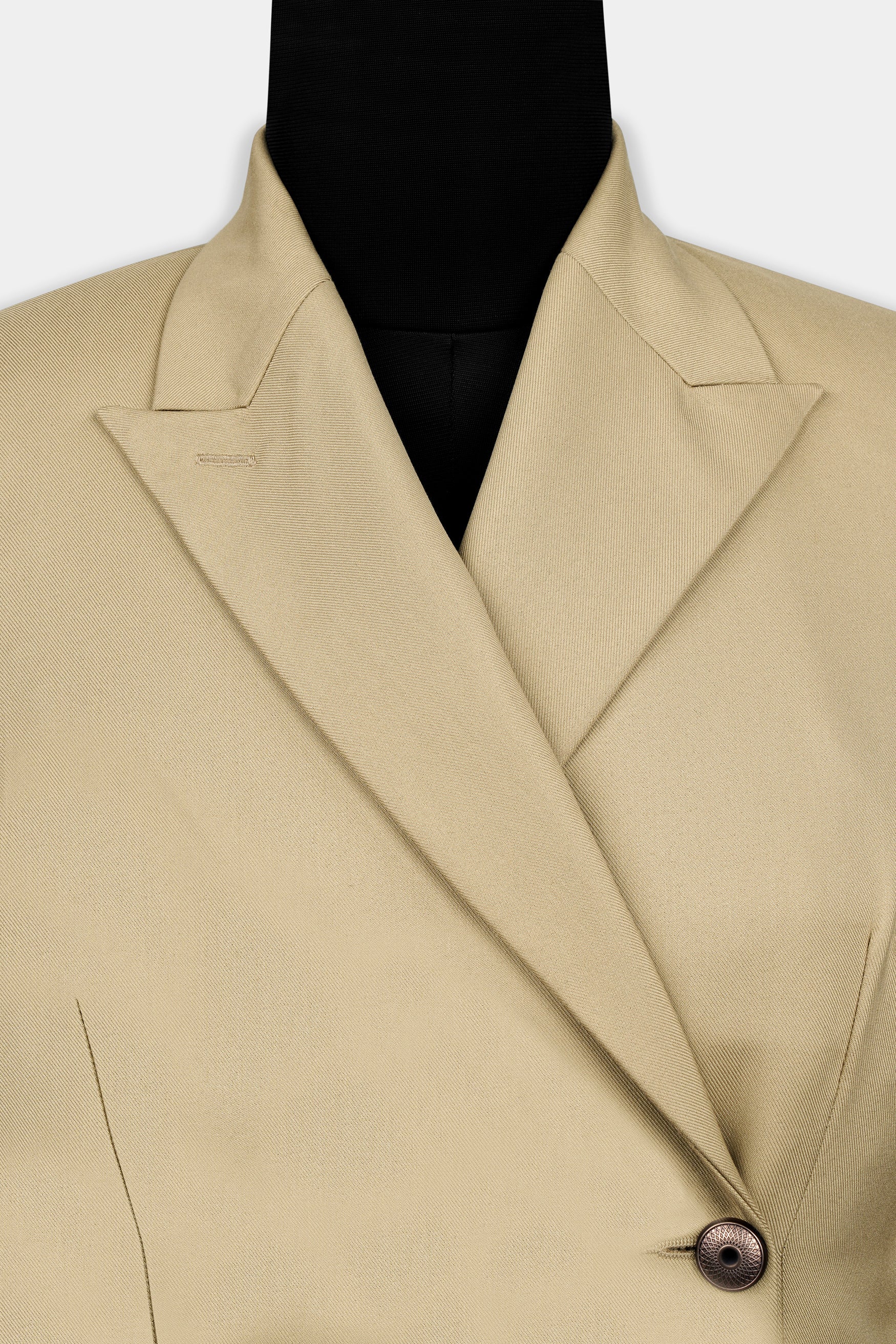 Cashmere Cream Wool Rich Double Breasted Women’s Designer Blazer