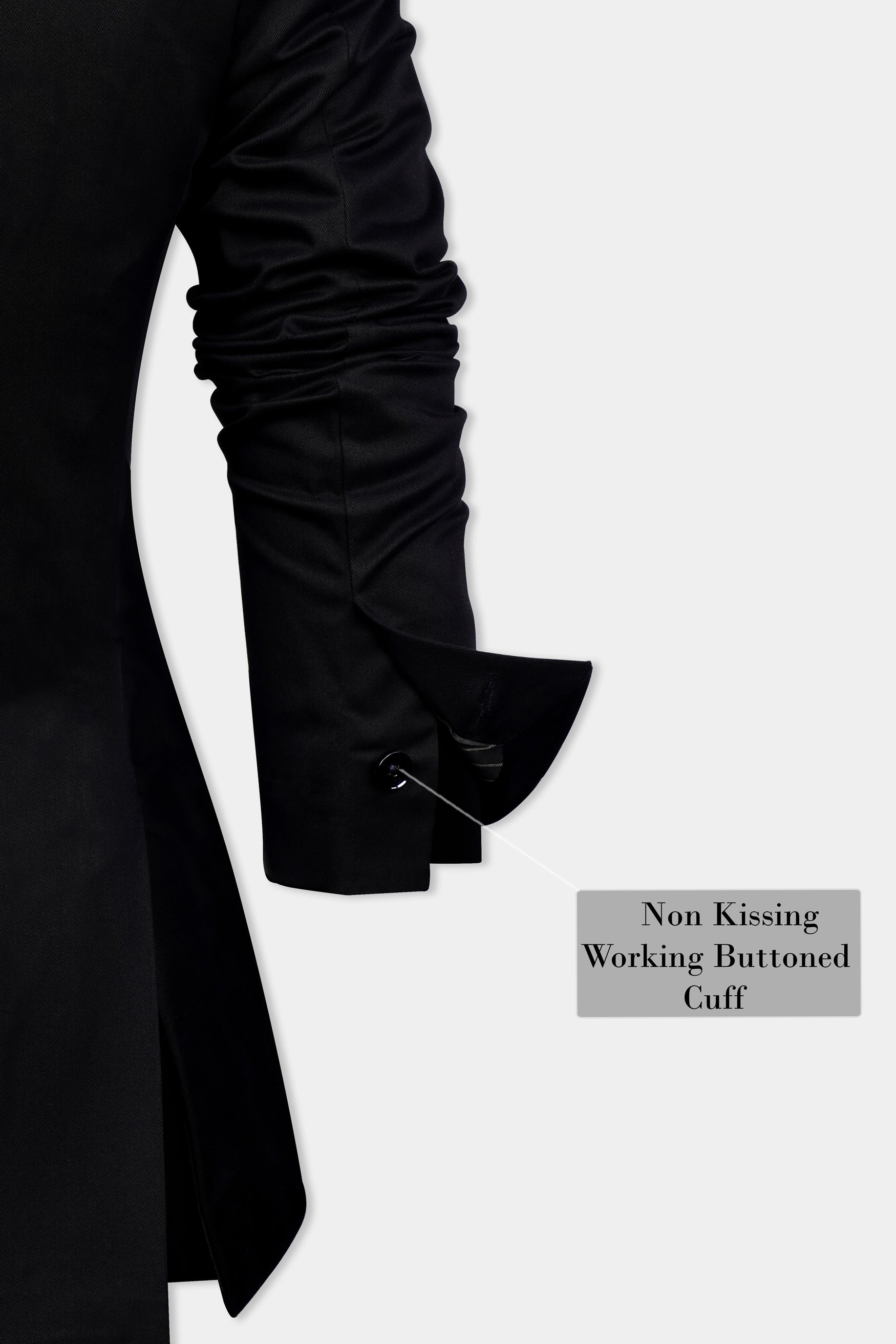 Jade Black With White Piping Work Wool Rich Double Breasted Women’s Designer Blazer