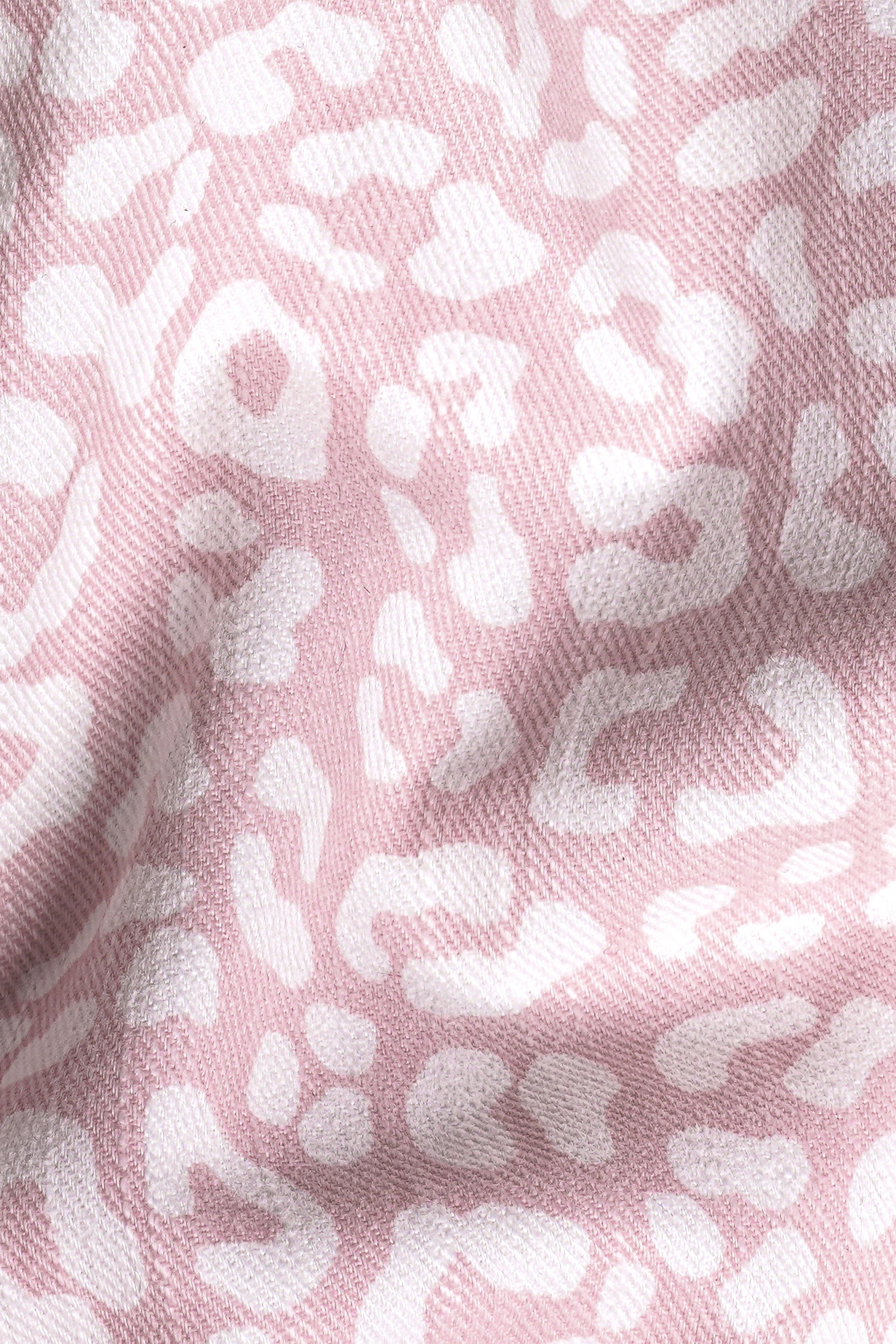 Thistle Pink and Bright White Animal Printed Premium Cotton Women’s Designer Blazer