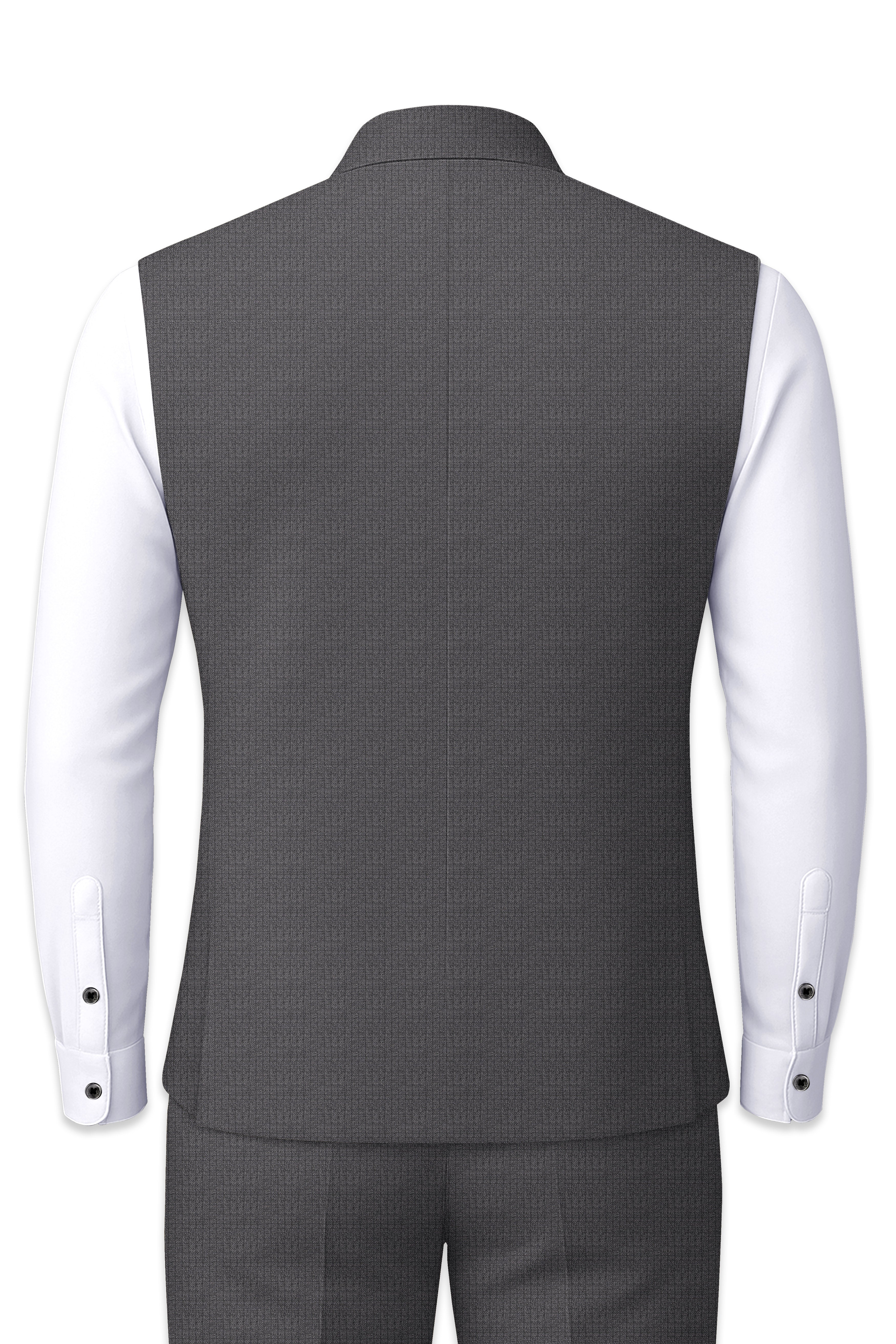 Vampire Gray Solid Nehru Jacket