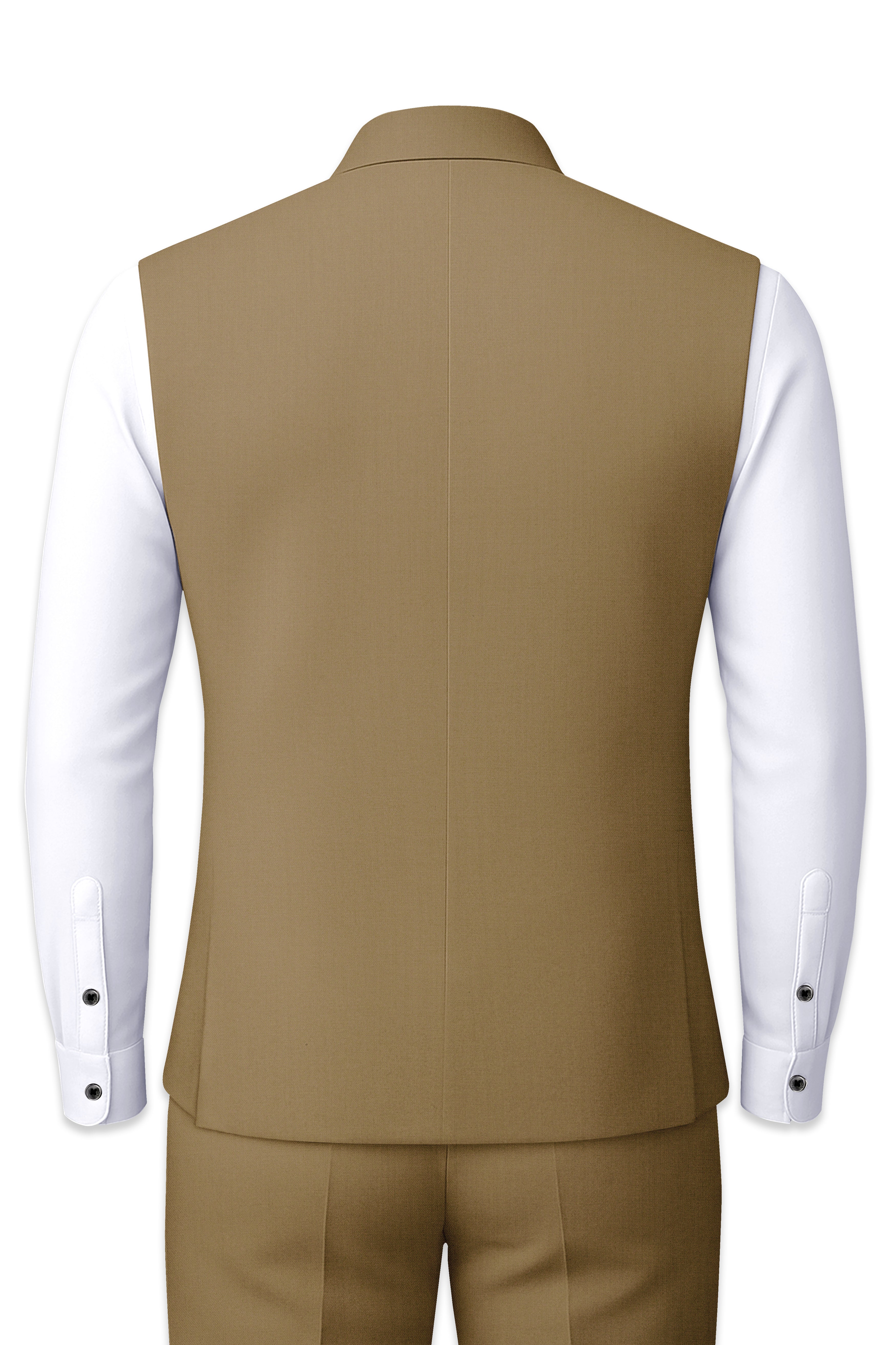Shadow Brown Textured Nehru Jacket