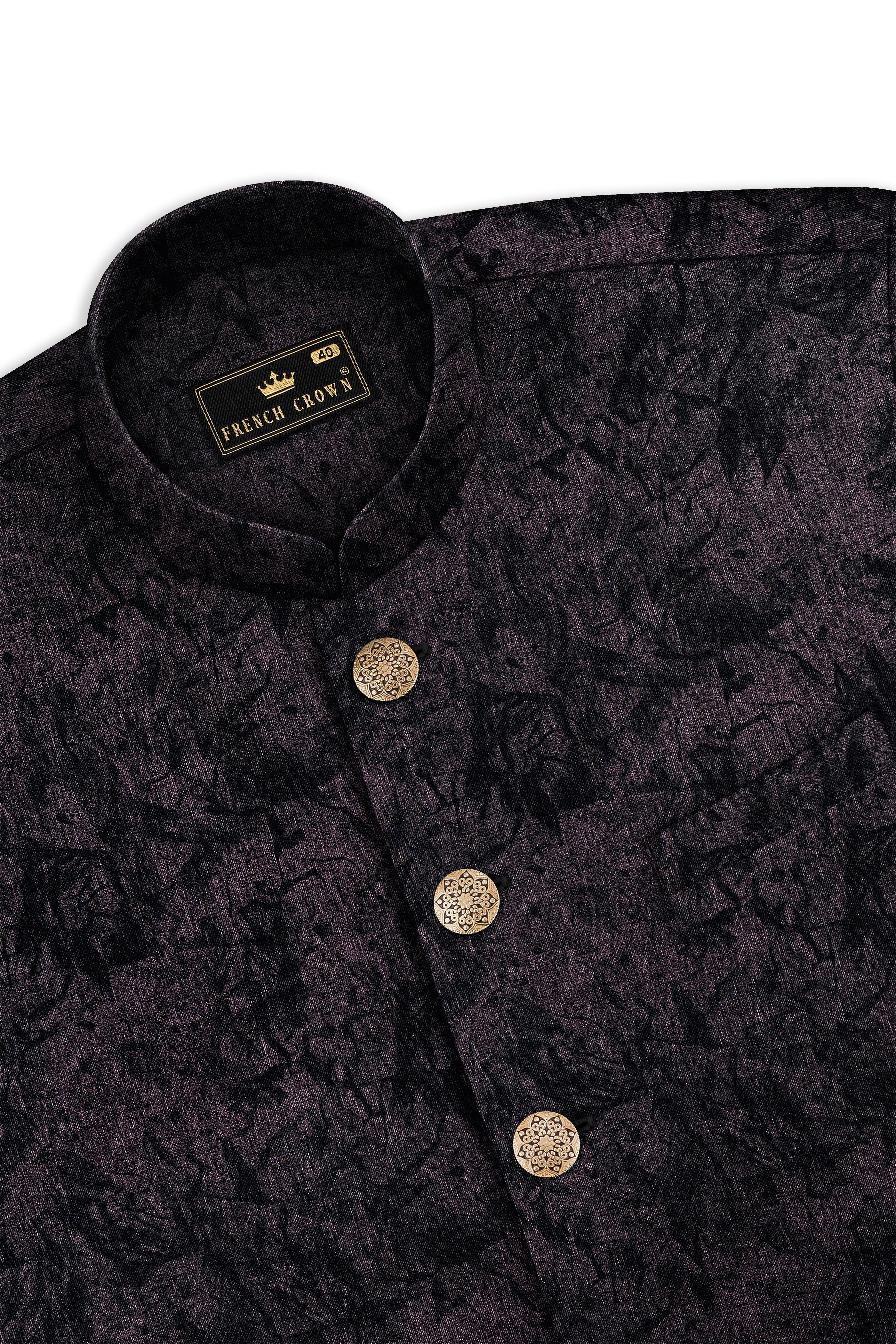 Zeus Pink printed Nehru Jacket