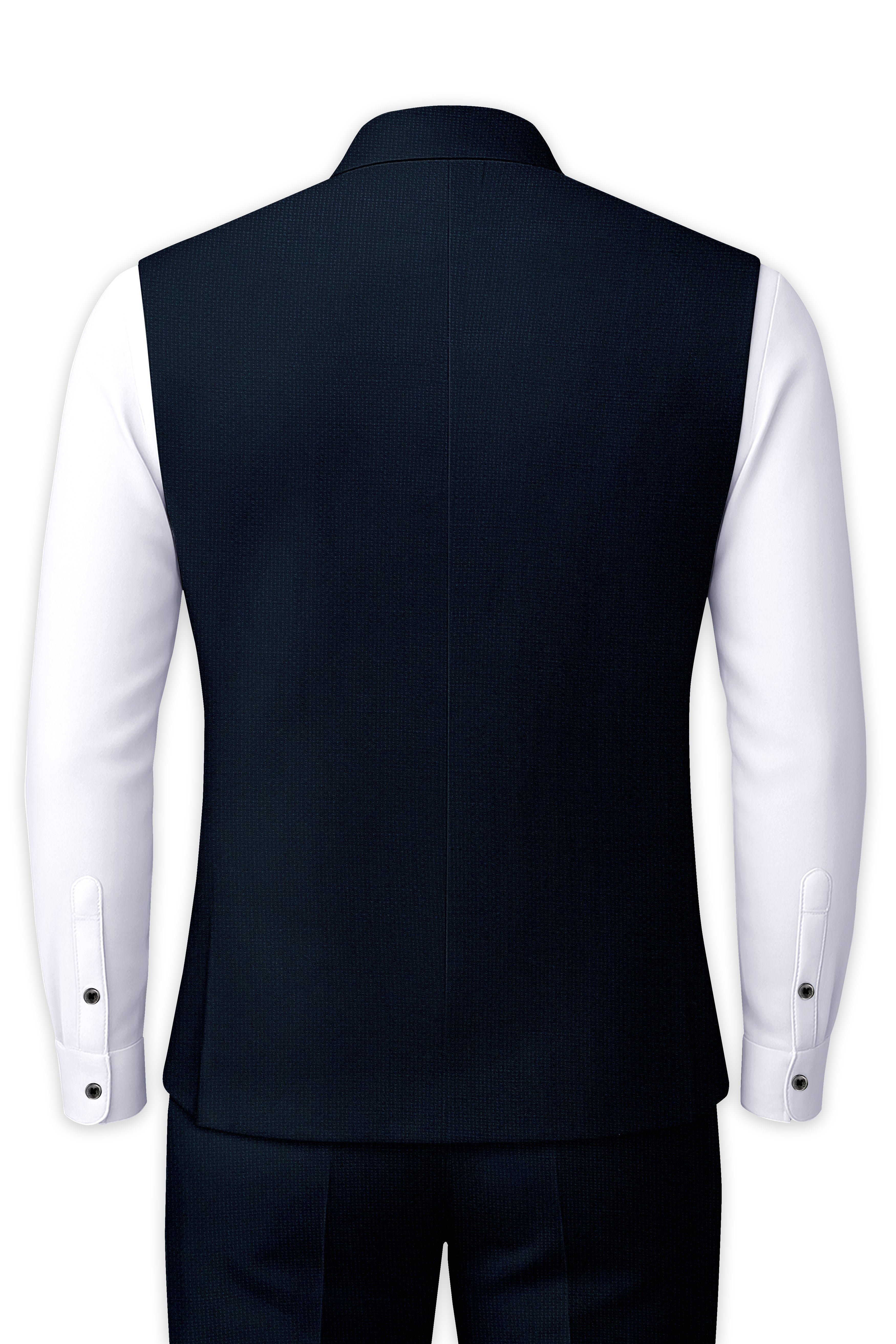 Firefly Blue Premium Cotton Nehru Jacket