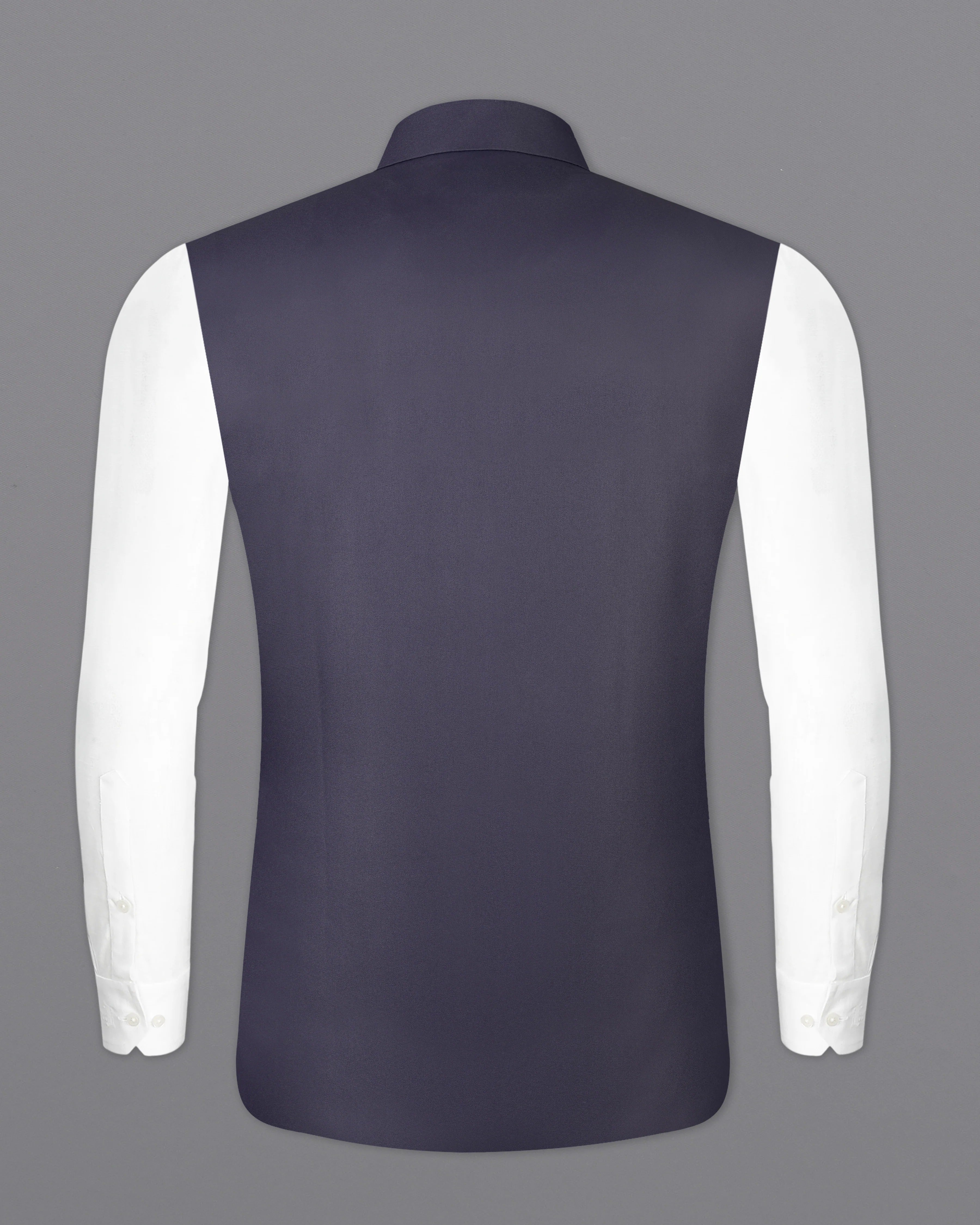 Gunmetal Blue Solid Nehru Jacket
