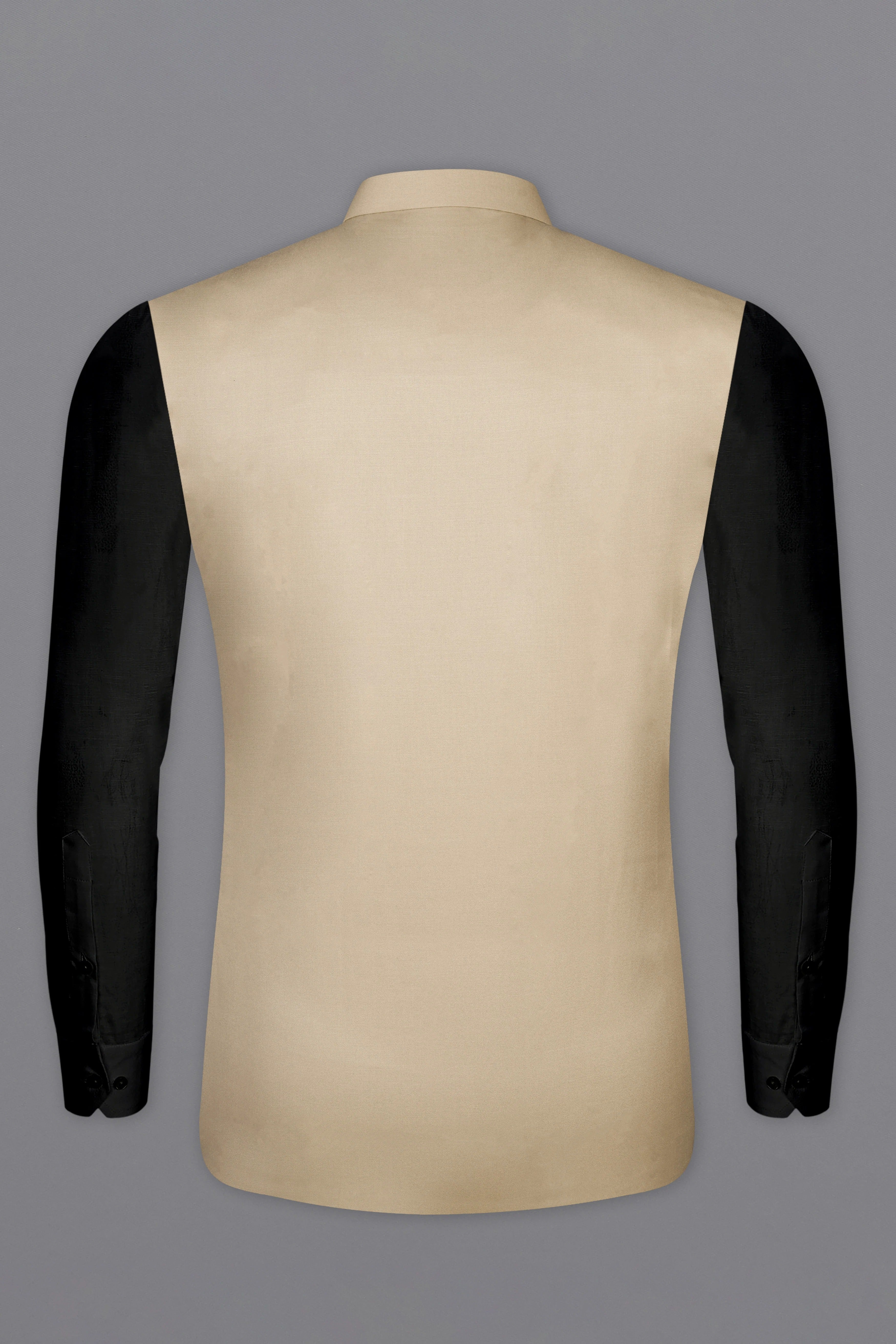 Hazelnut Cream Subtle Sheen Designer Nehru Jacket
