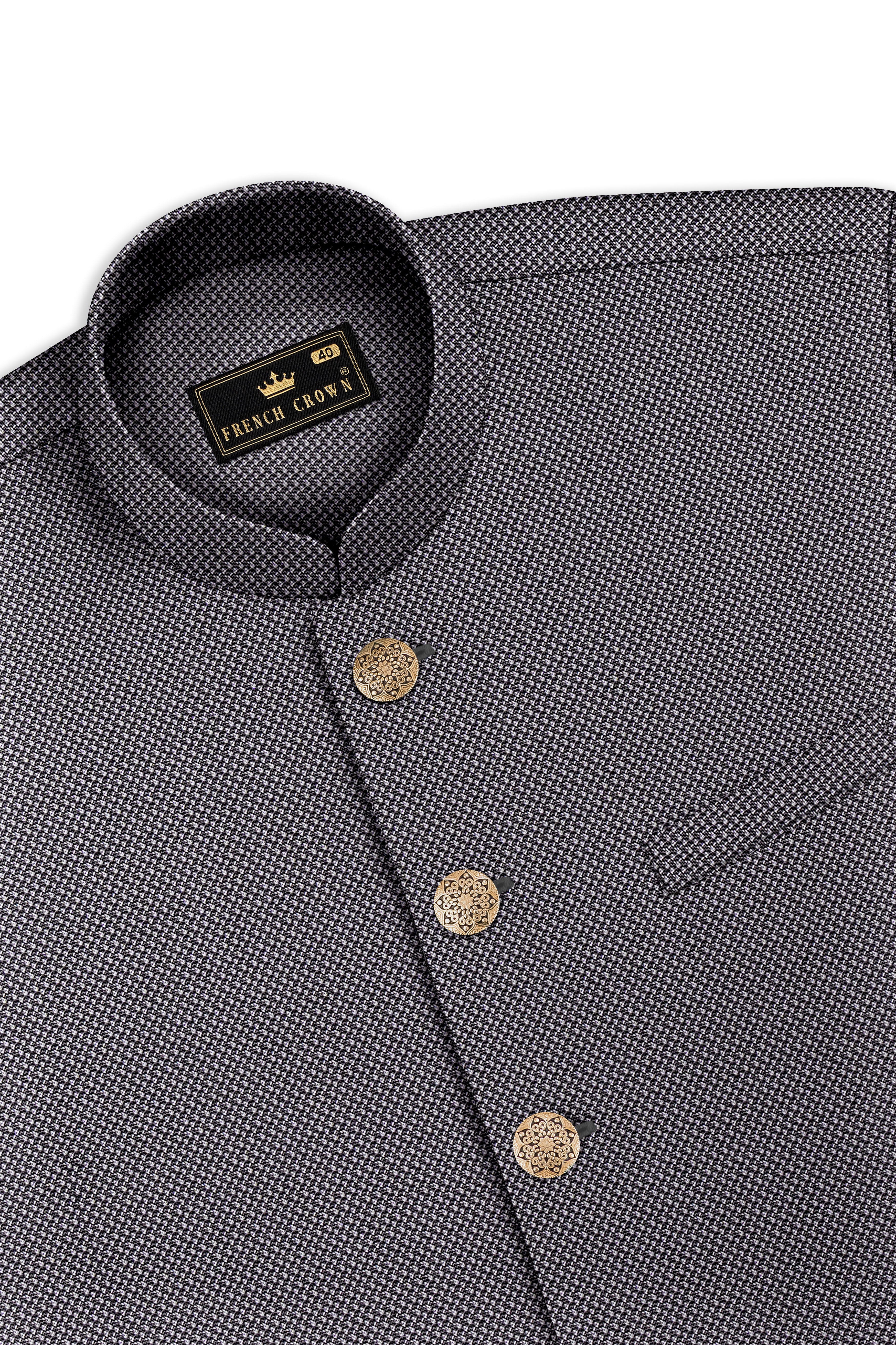 Flint with Tuatara Gray Wool Rich Nehru Jacket