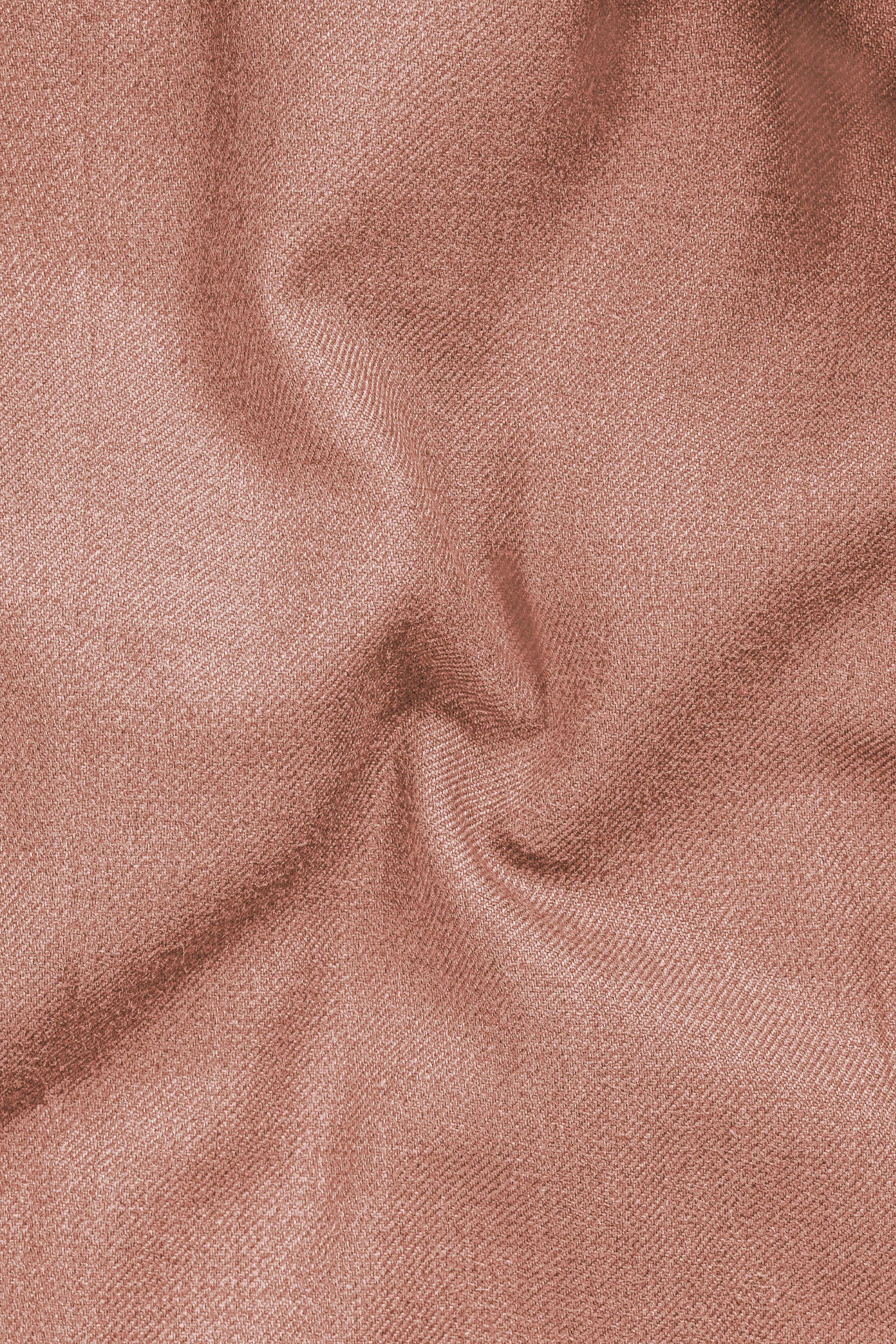 Apricot Crest-Coral tree Peach Solid Tweed Nehru Jacket