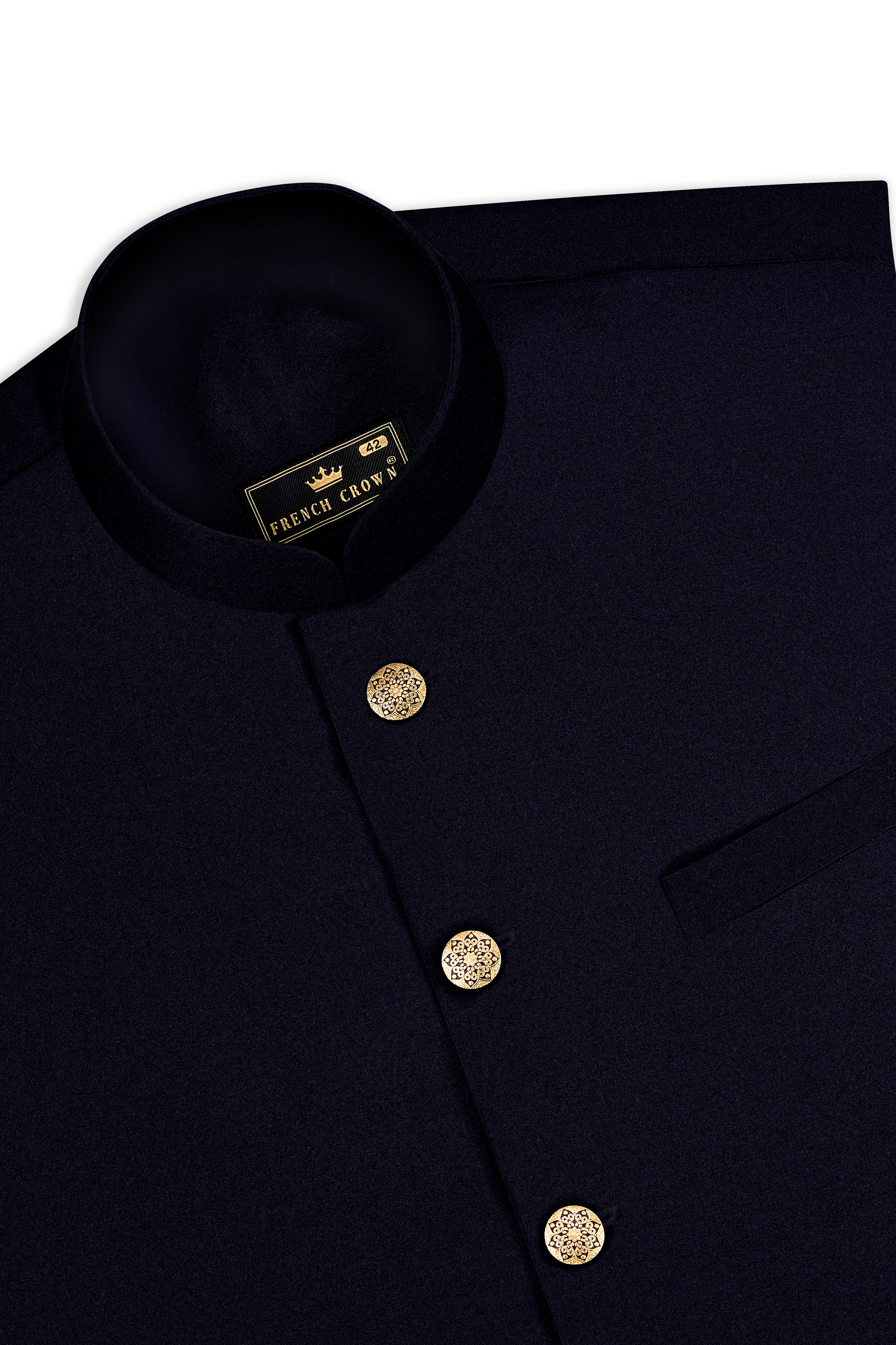 Vistaro-Korean Blue ( The Best Blue We Have ) 4-Way Stretch Nehru Jacket