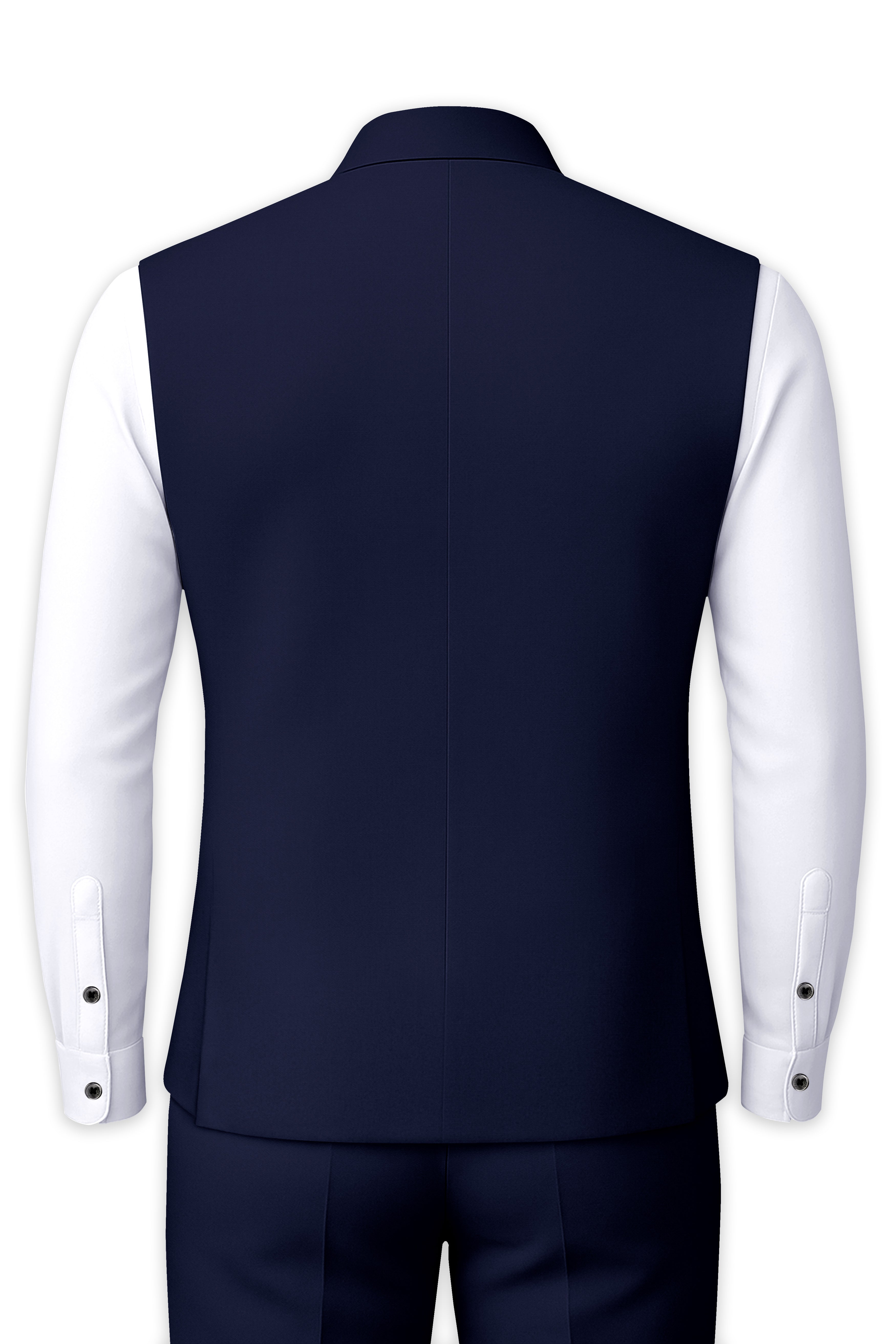 Azurion-Royal Blue Wool Rich Nehru Jacket