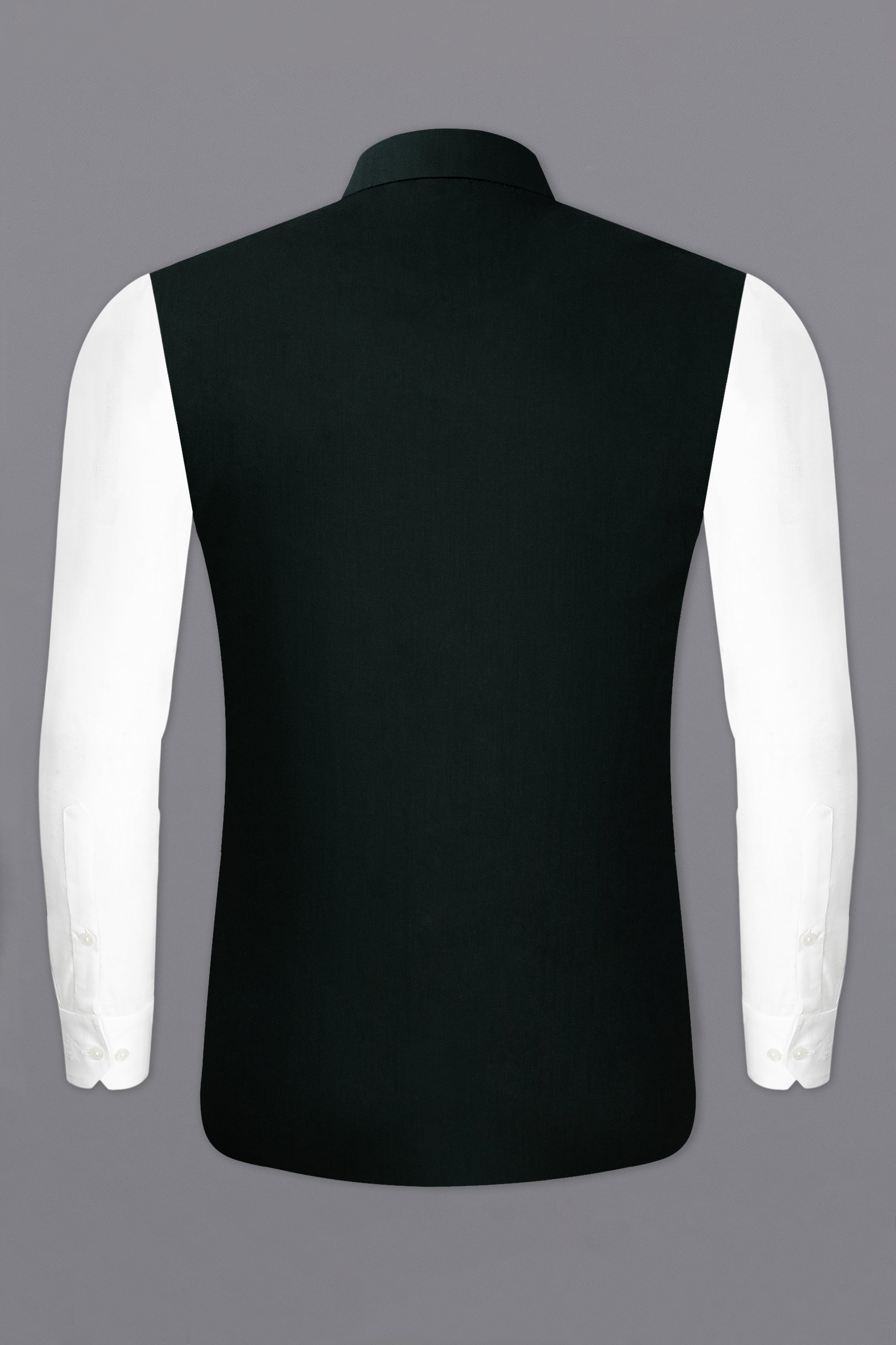 Juniper Green Subtle Sheen Nehru Jacket