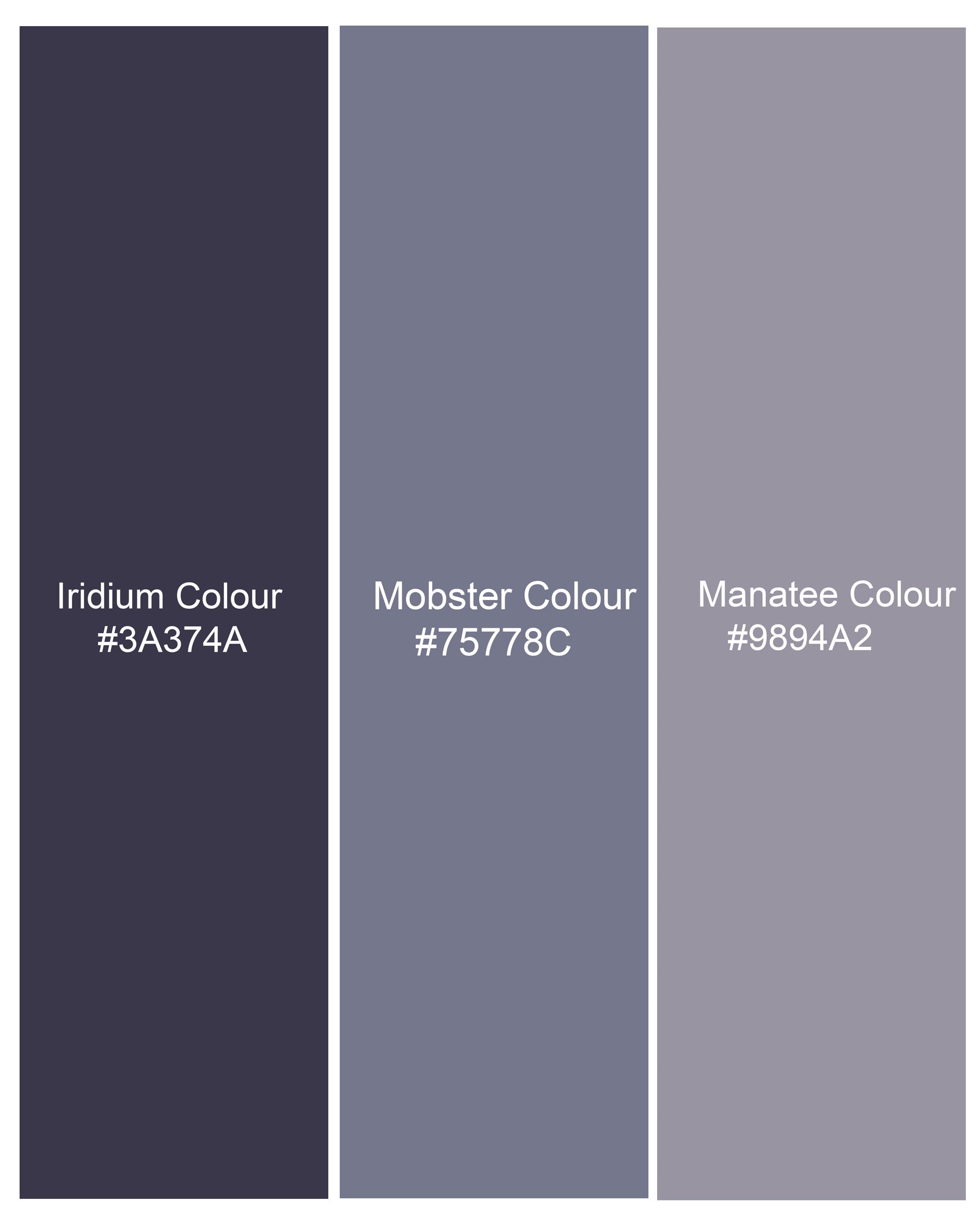 Iridium Blue with Mobster Gray Super Soft Premium Cotton Thigh Length Dress WD036-32, WD036-34, WD036-36, WD036-38, WD036-40, WD036-42