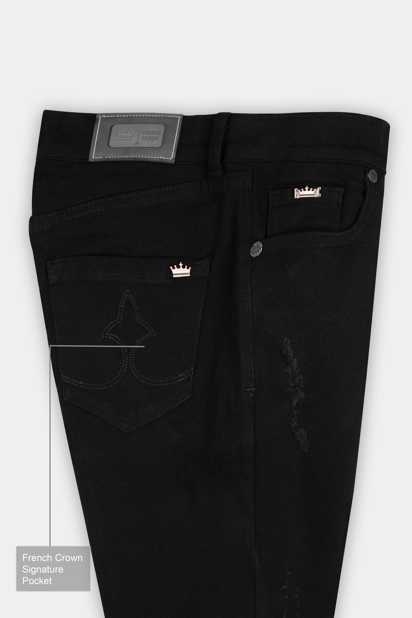 Women's Skinny Fit Jade Black Rinse Wash Stretchable Denim