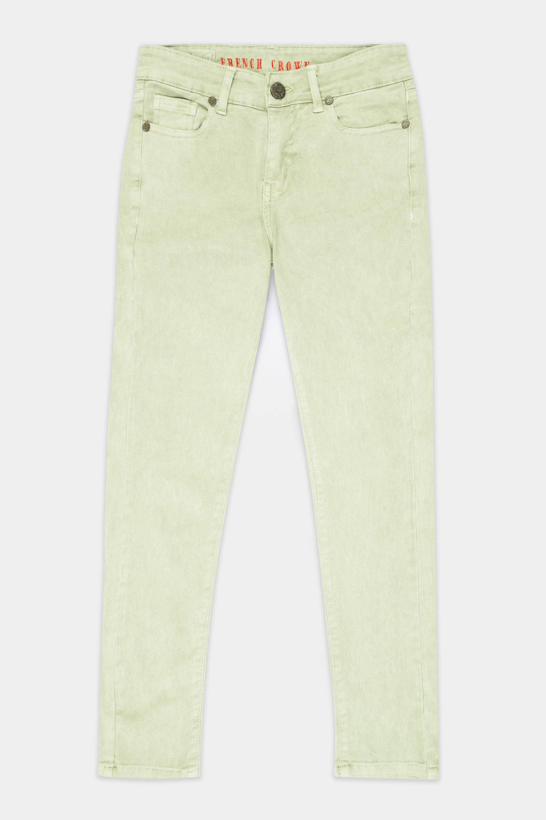 Women's Skinny Fit Soft Amber Green Rinse Wash Stretchable Denim