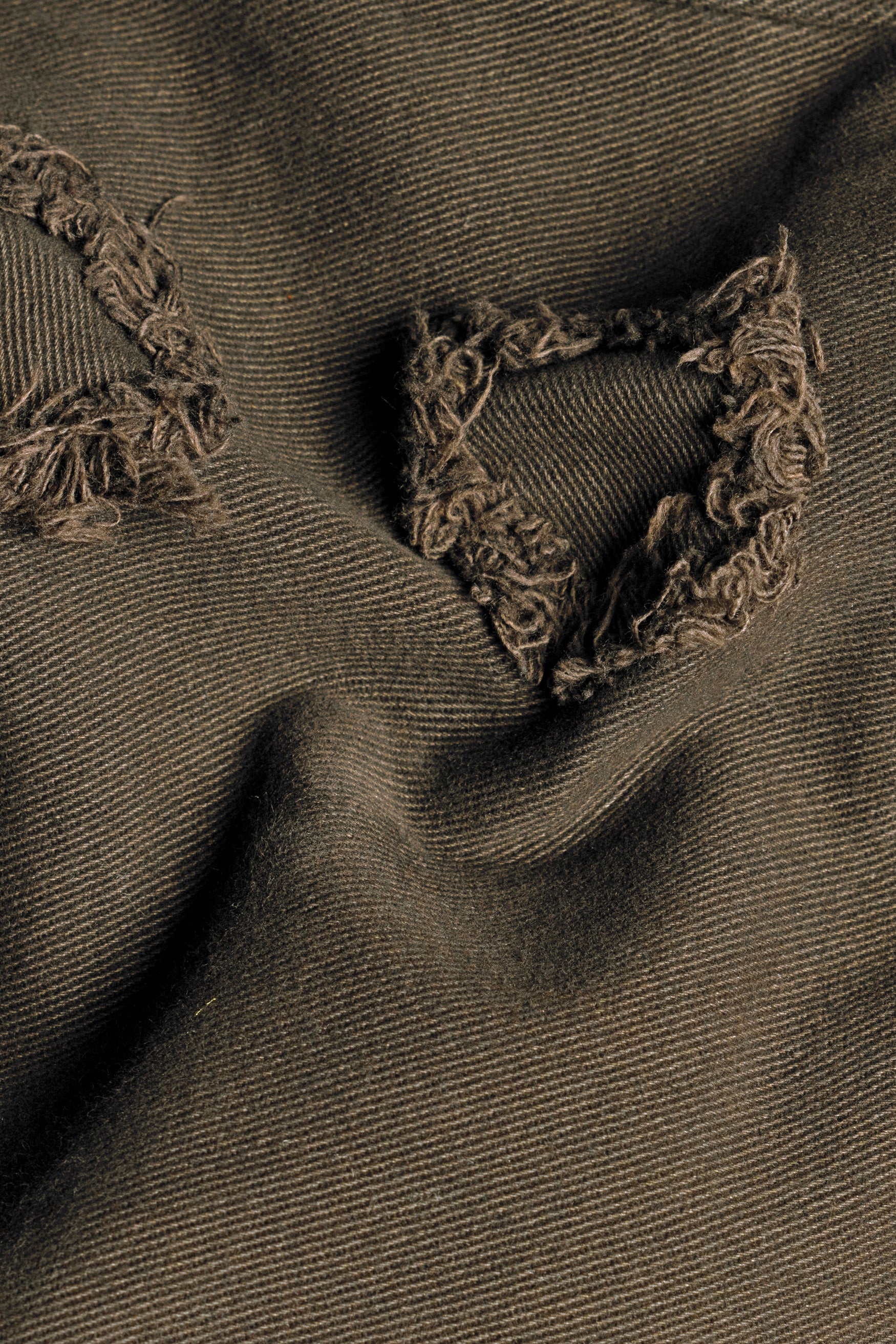 Women's Skinny Fit Taupe Brown Rinse Wash Mildly Distressed Ankle Length Denim