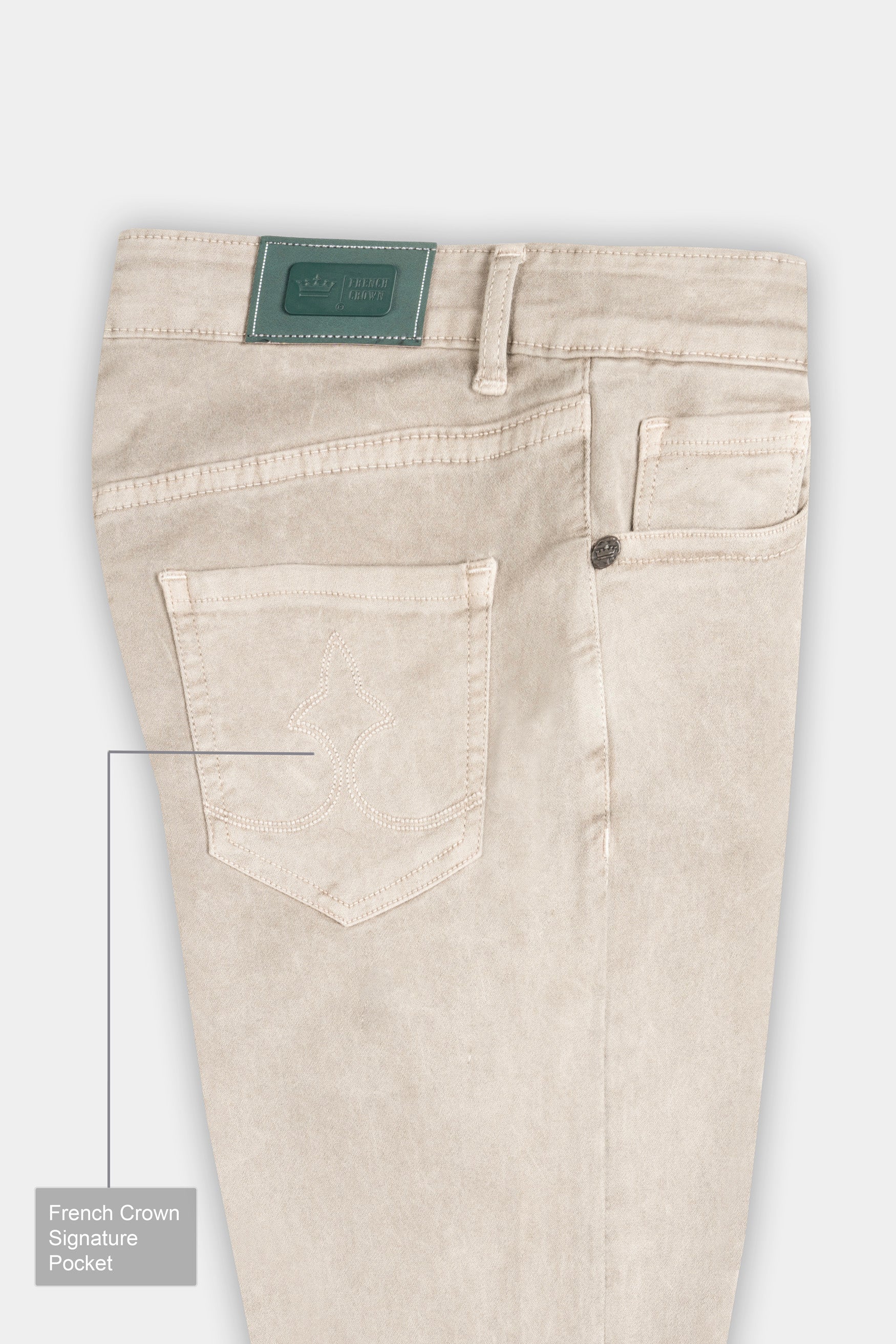 Women’s Skinny Fit Akaroa Beige Rinse Wash Stretchable Denim