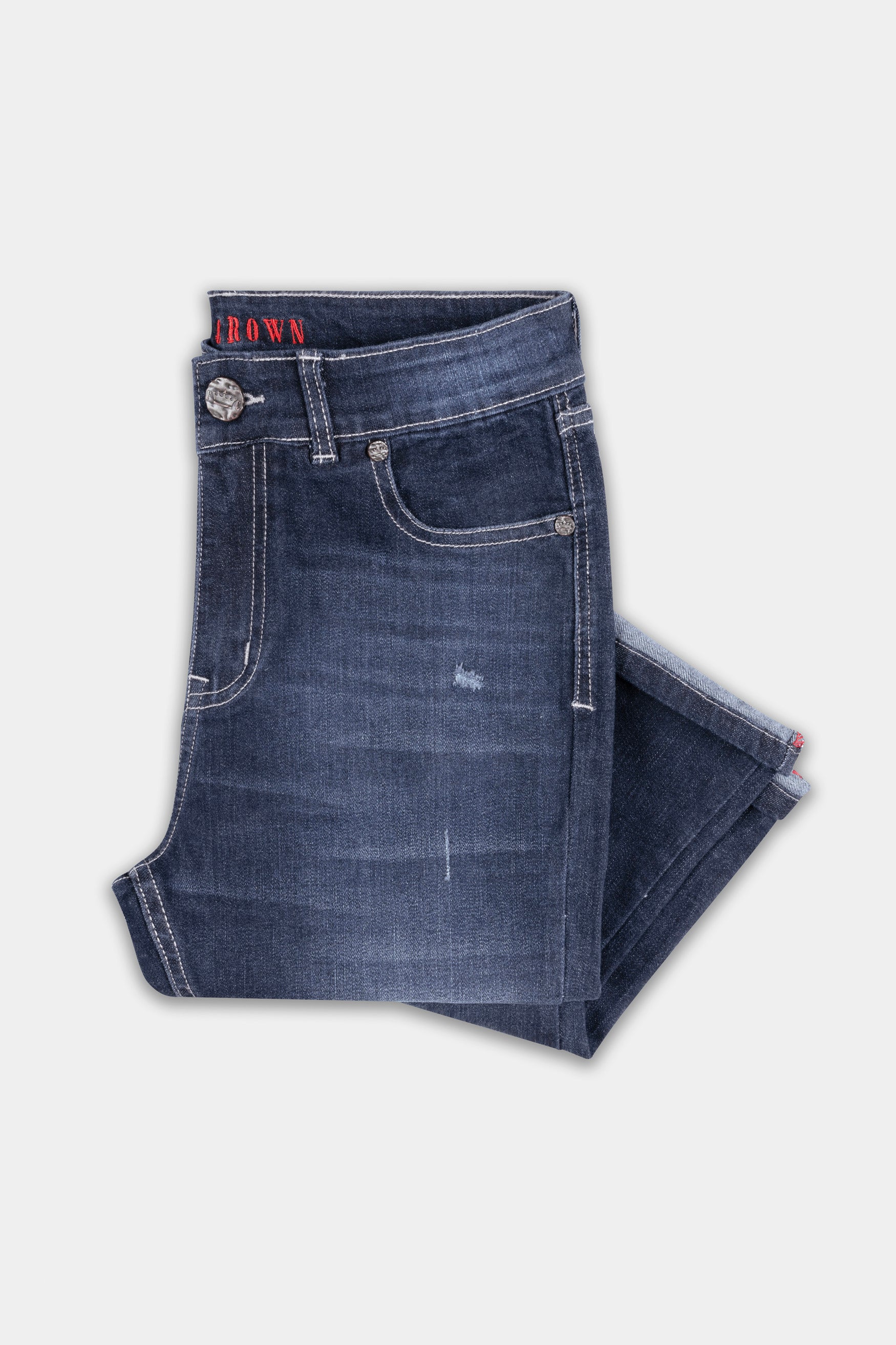 Women's Skinny Fit Mirage Blue Whiskering Wash Mildly Distressed Stretchable Denim