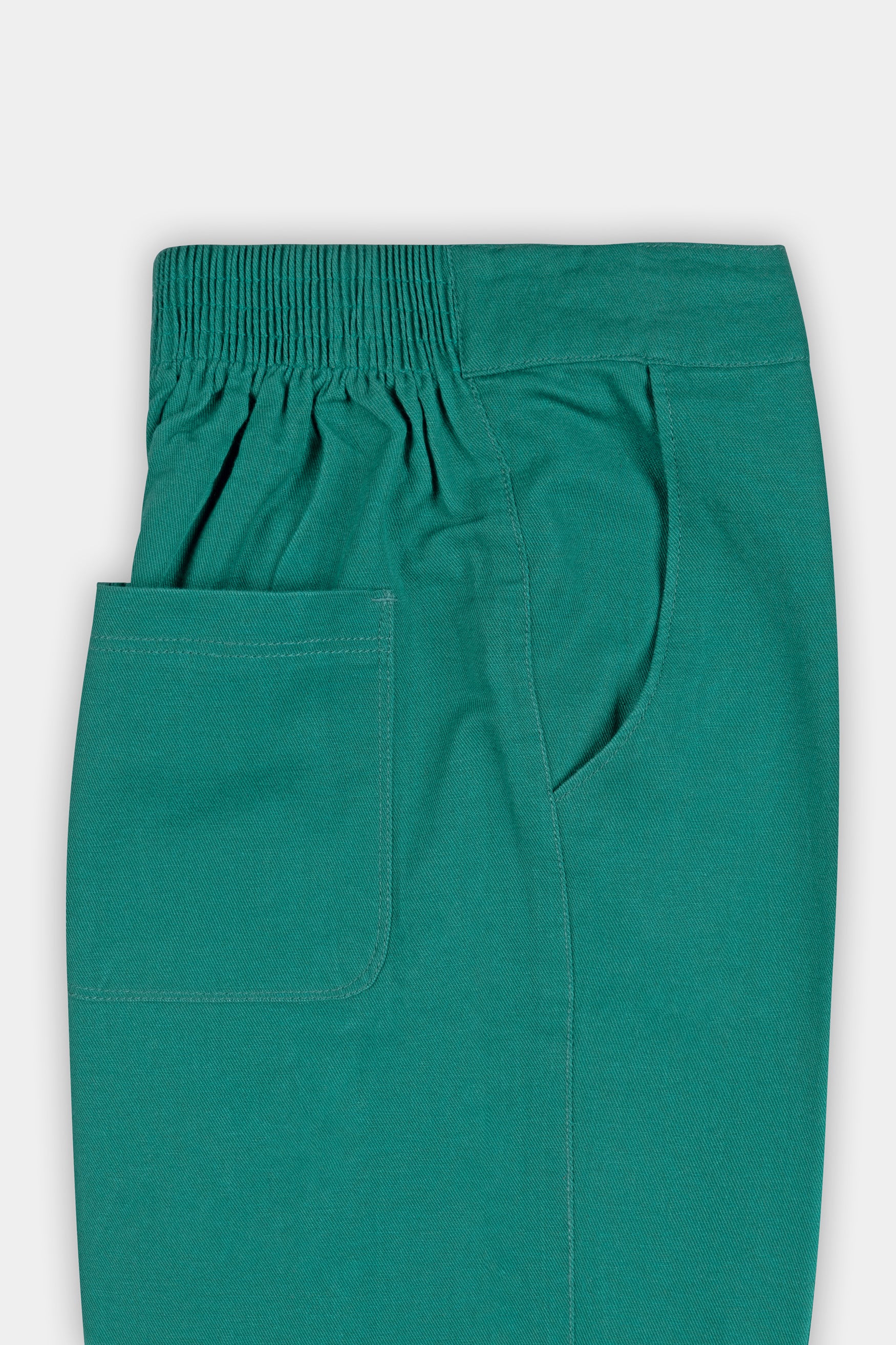 Cyan Green Ankle Length Premium Cotton Palazzo