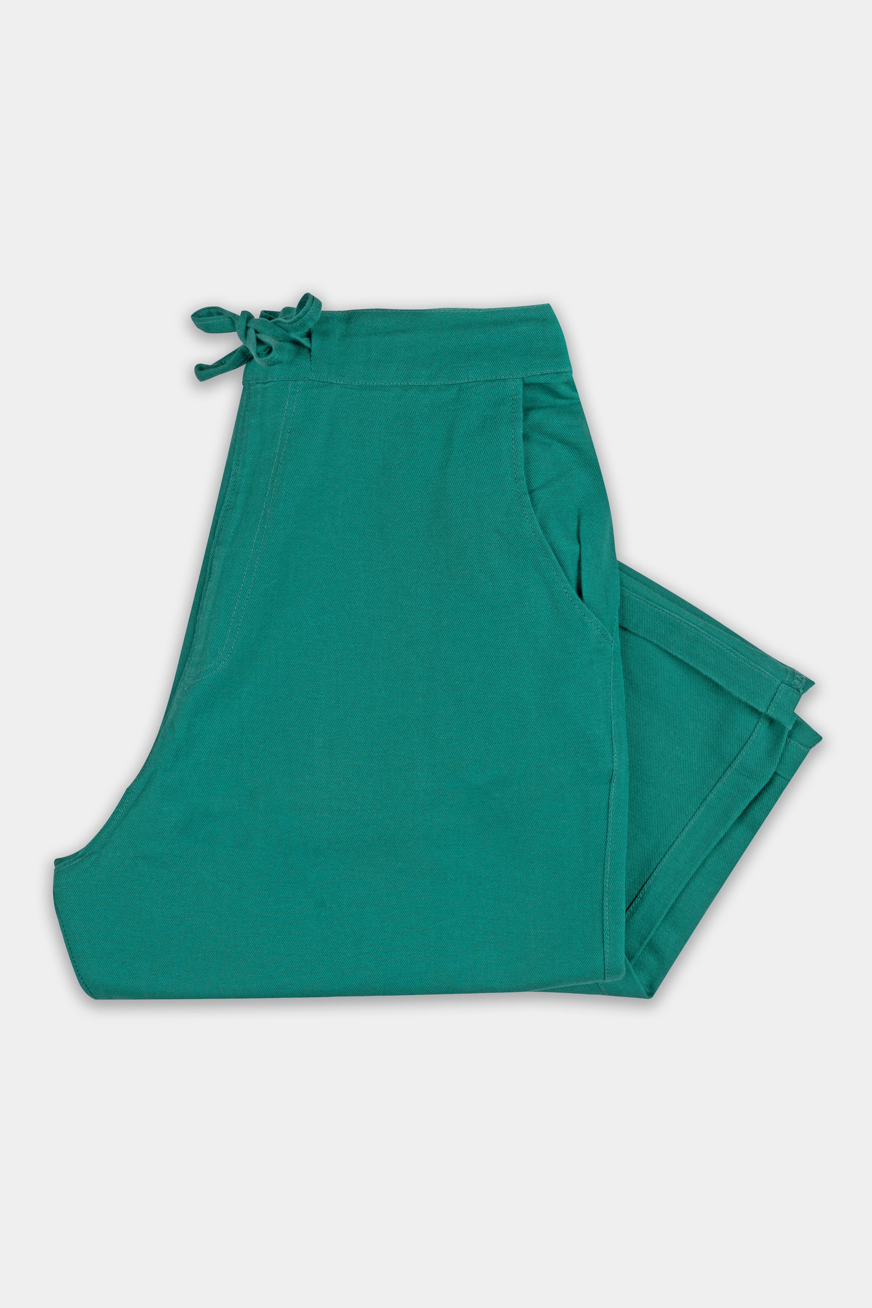 Cyan Green Ankle Length Premium Cotton Palazzo