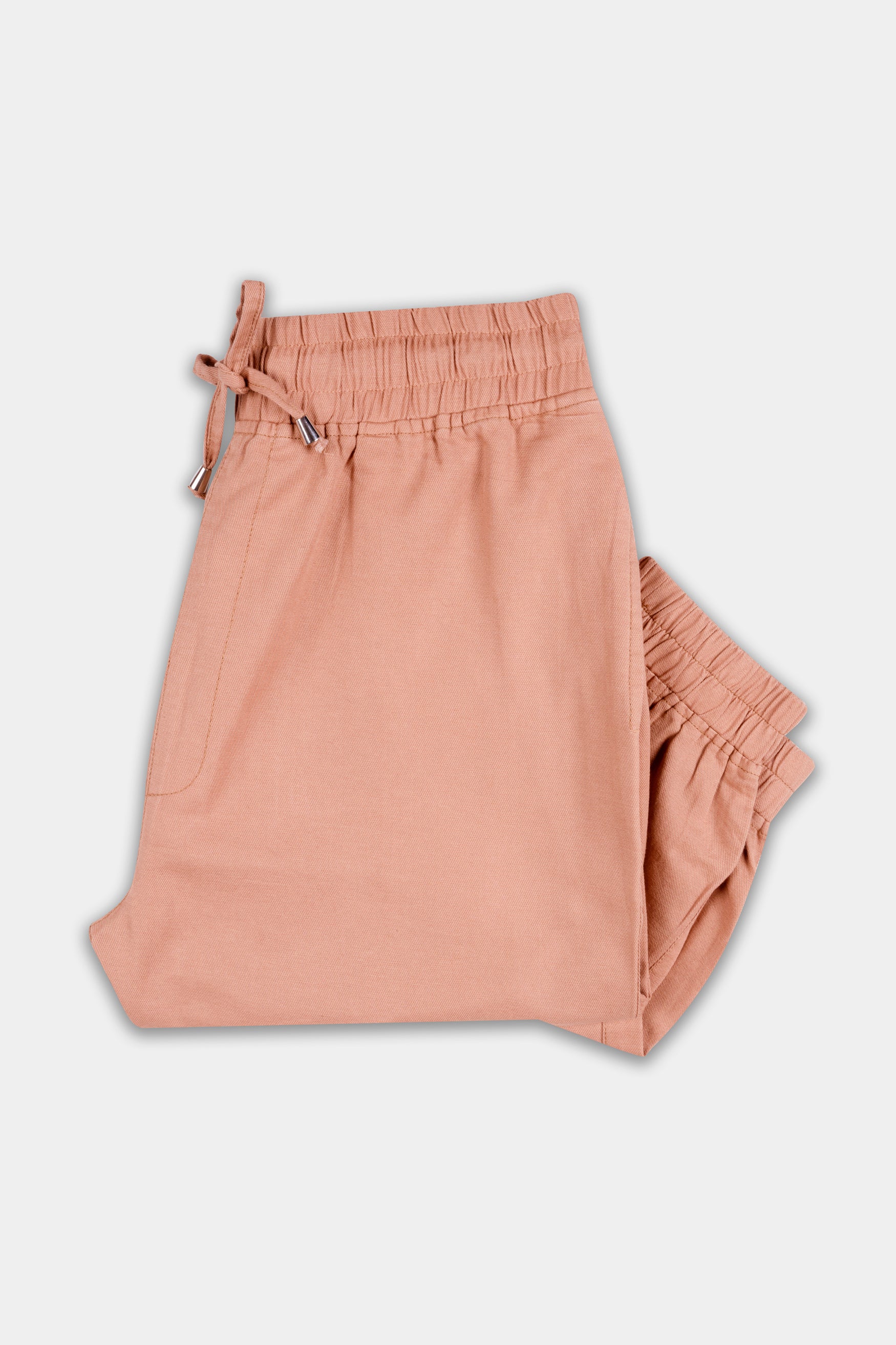 Petite Peach Premium Cotton Palazzo