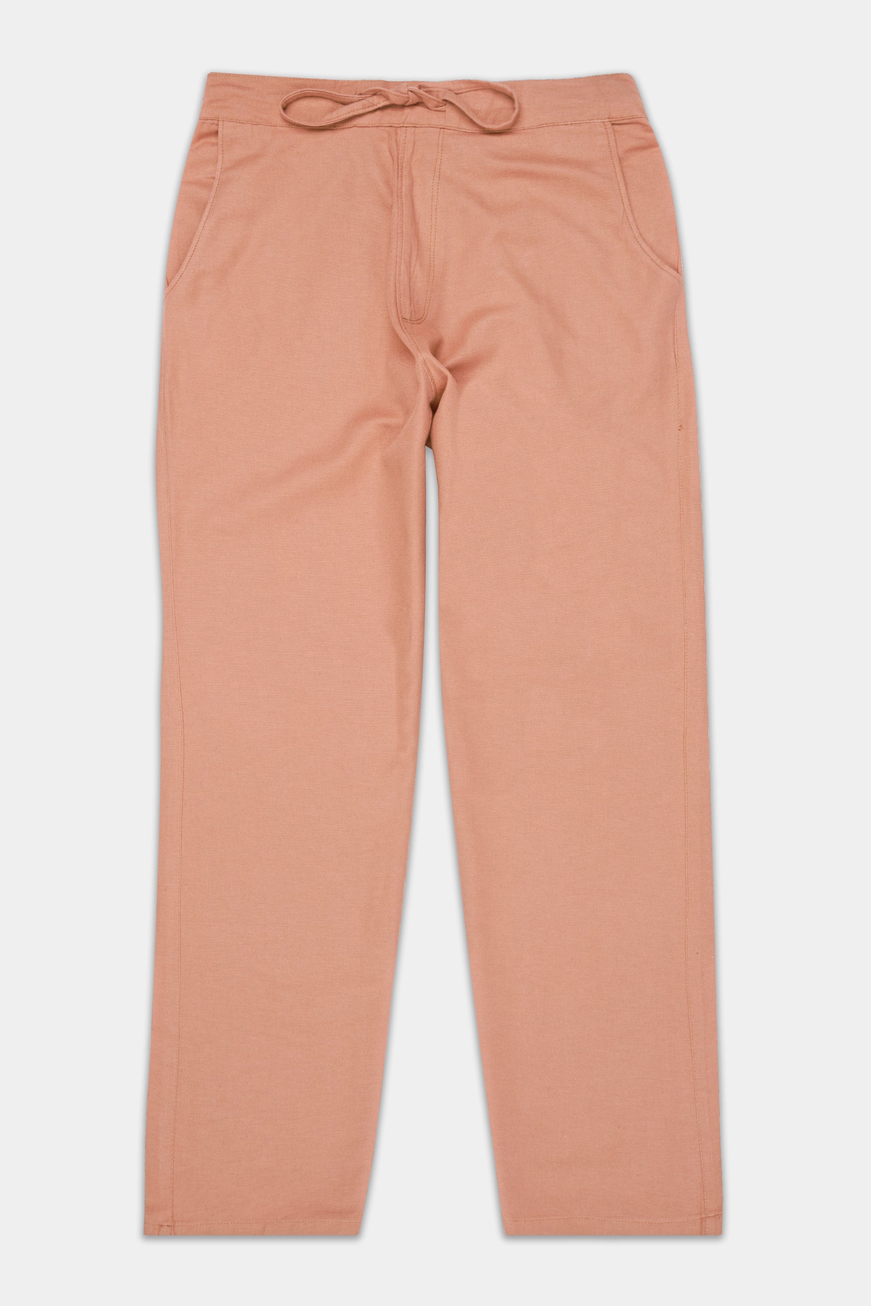 Petite Peach Ankle Length Premium Cotton Palazzo