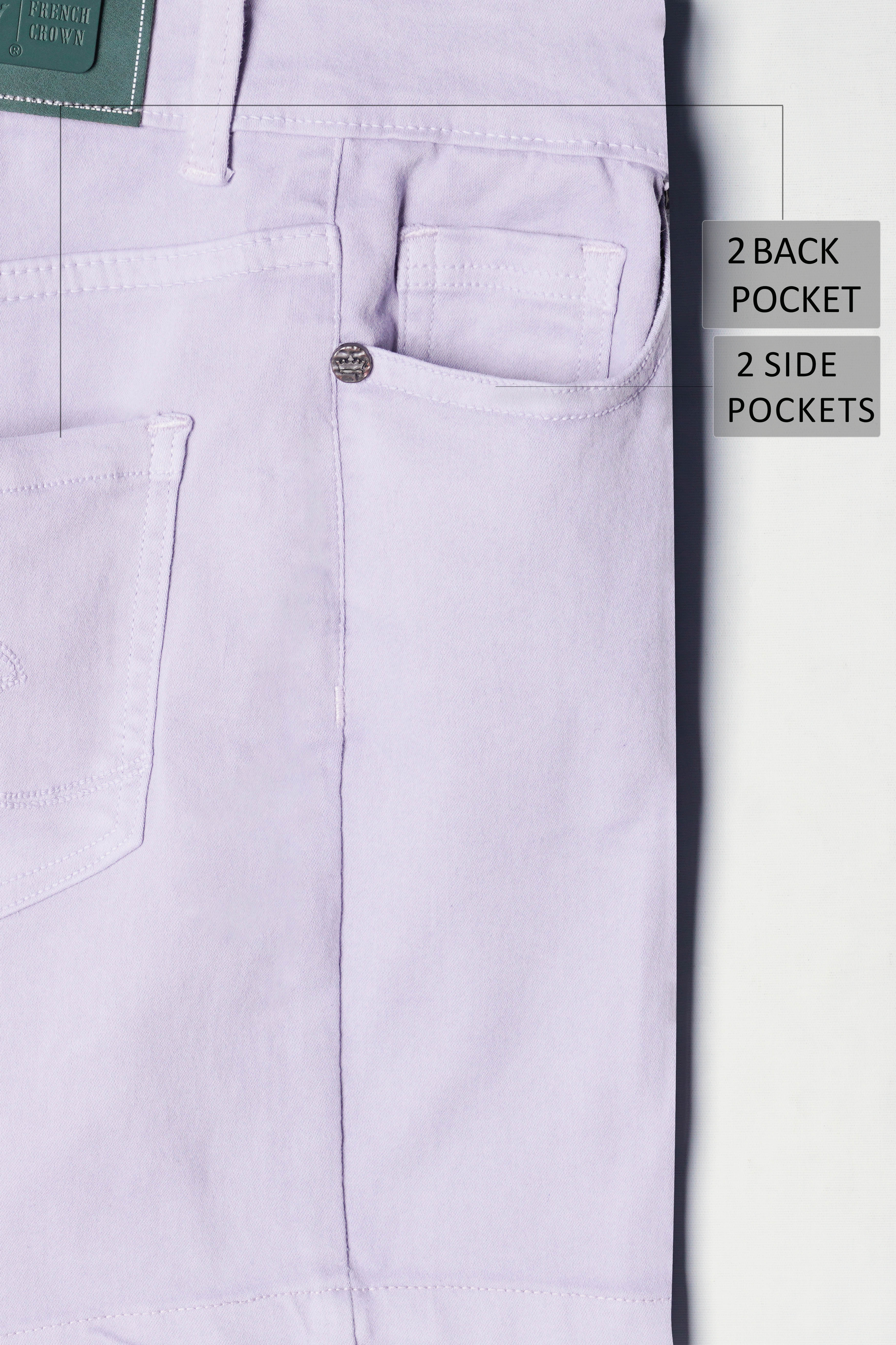Lavender Purple Women Denim Shorts