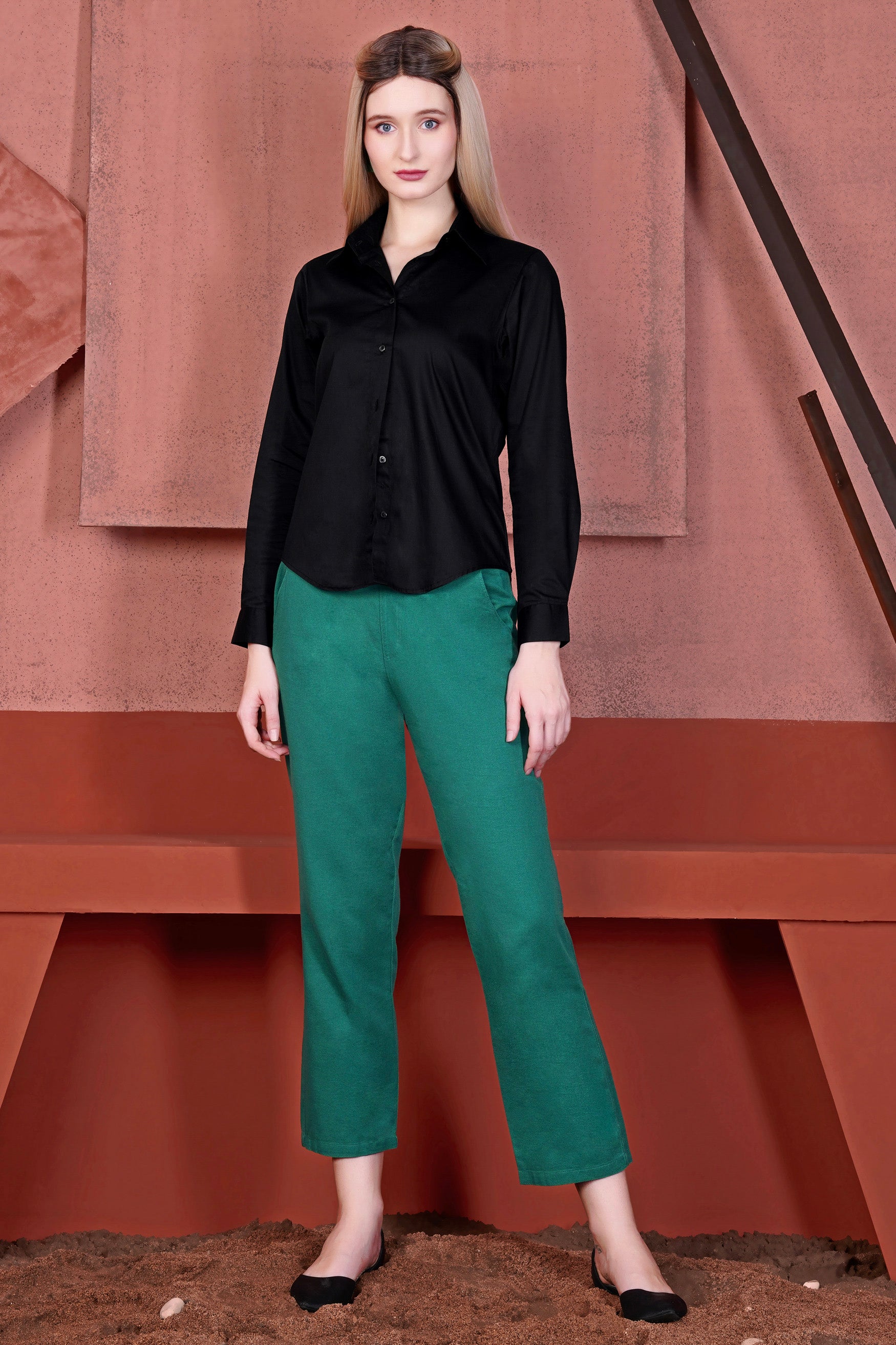 Jade Black Premium Cotton Shirt