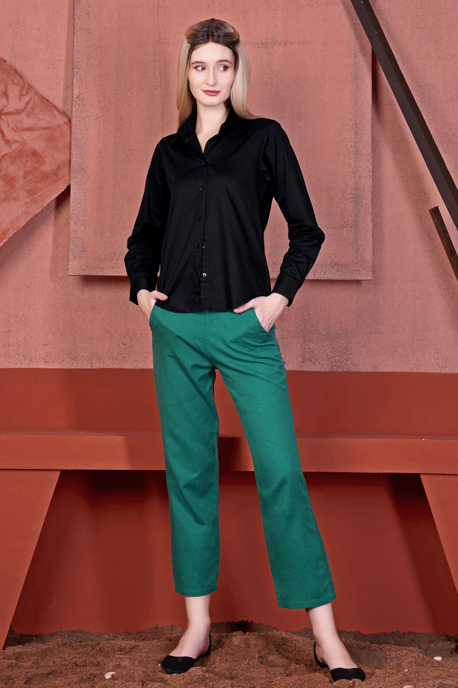 Jade Black Premium Cotton Shirt