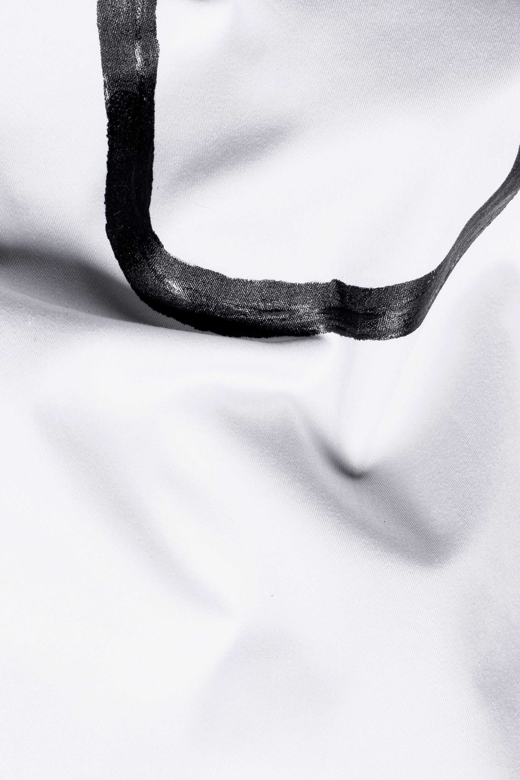 Bright White Multicolour Hand Painted Premium Cotton Designer Shirt