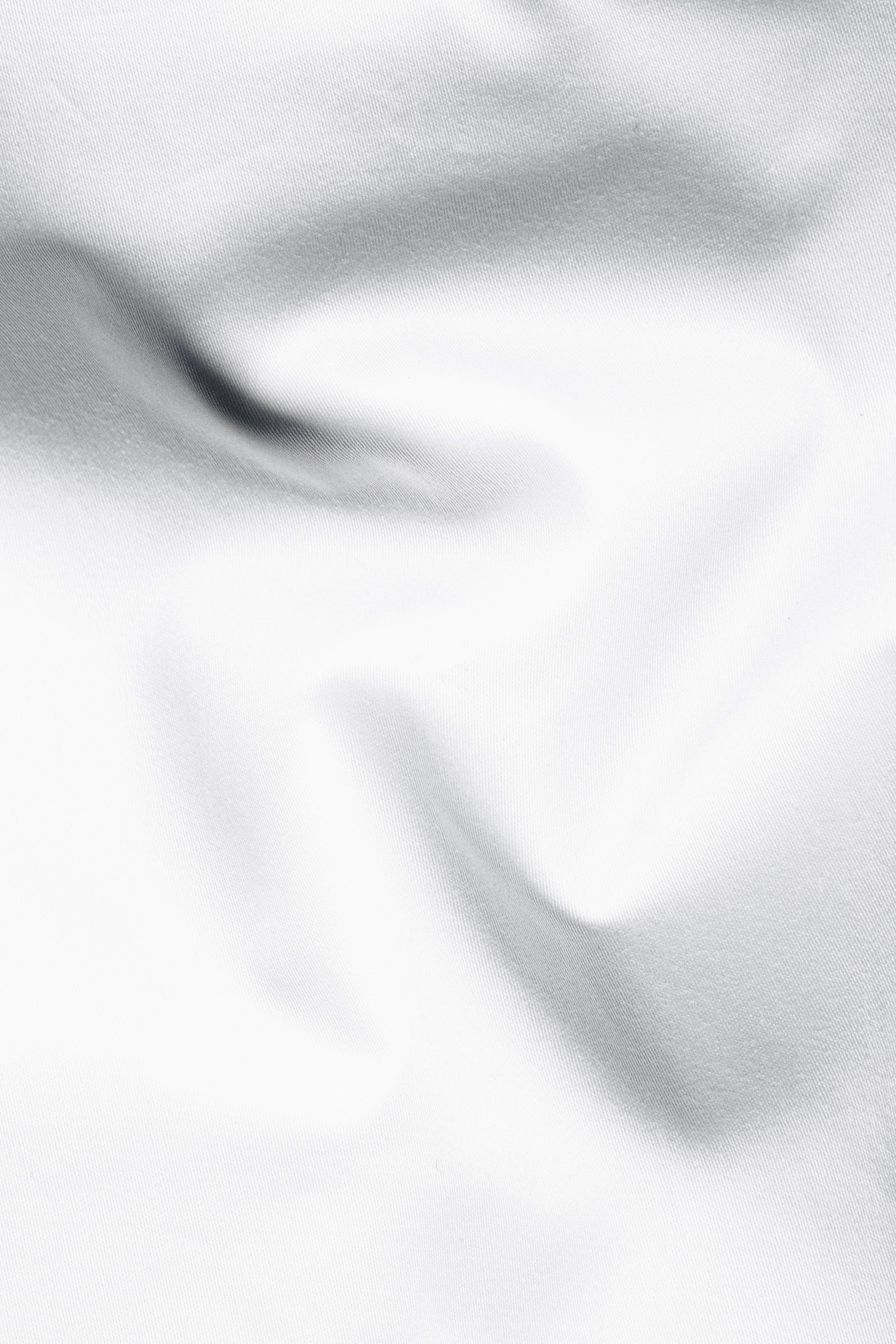 Bright White Octopus Hand Painted Premium Cotton Designer Shirt