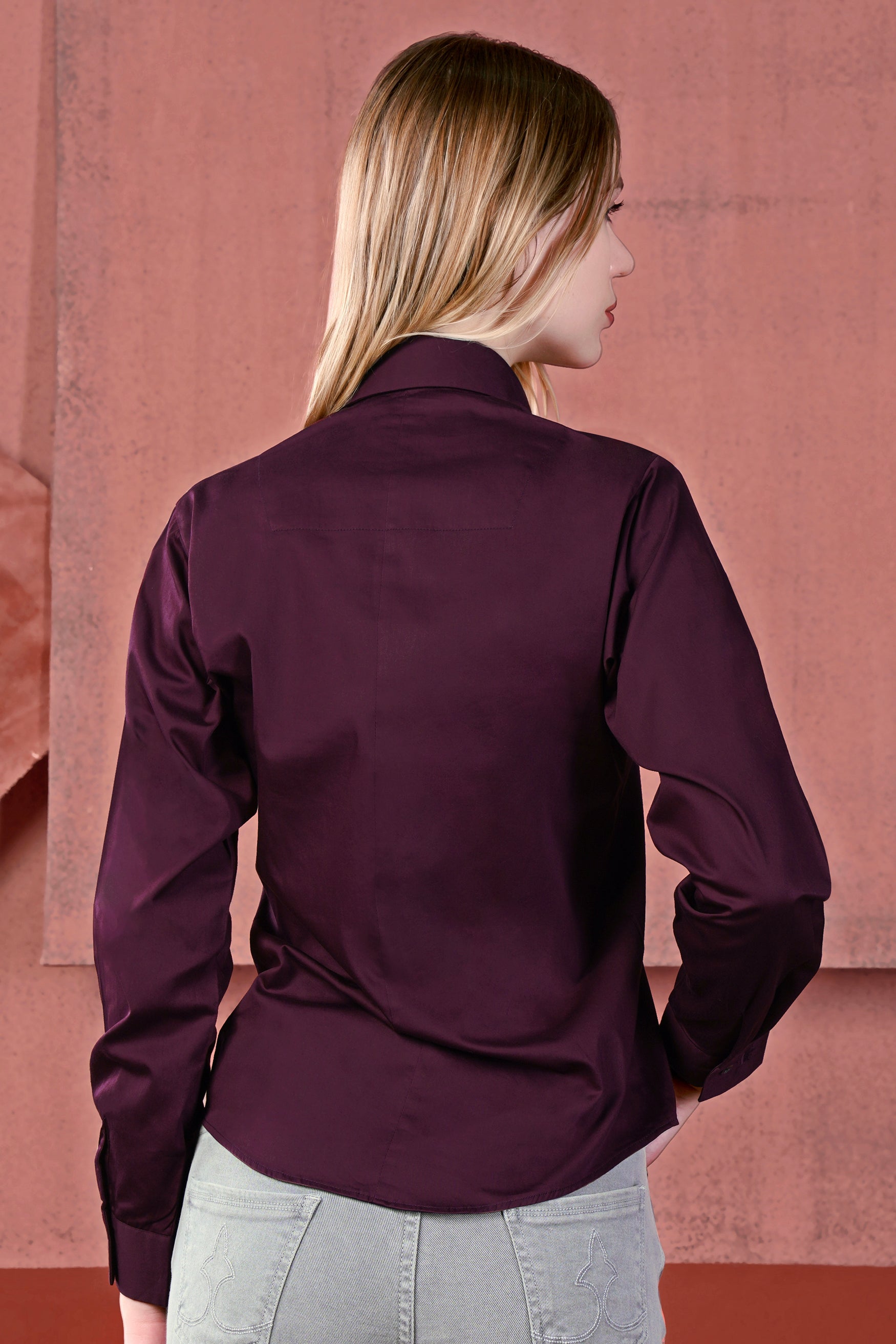 Crater Maroon Premium Cotton Shirt