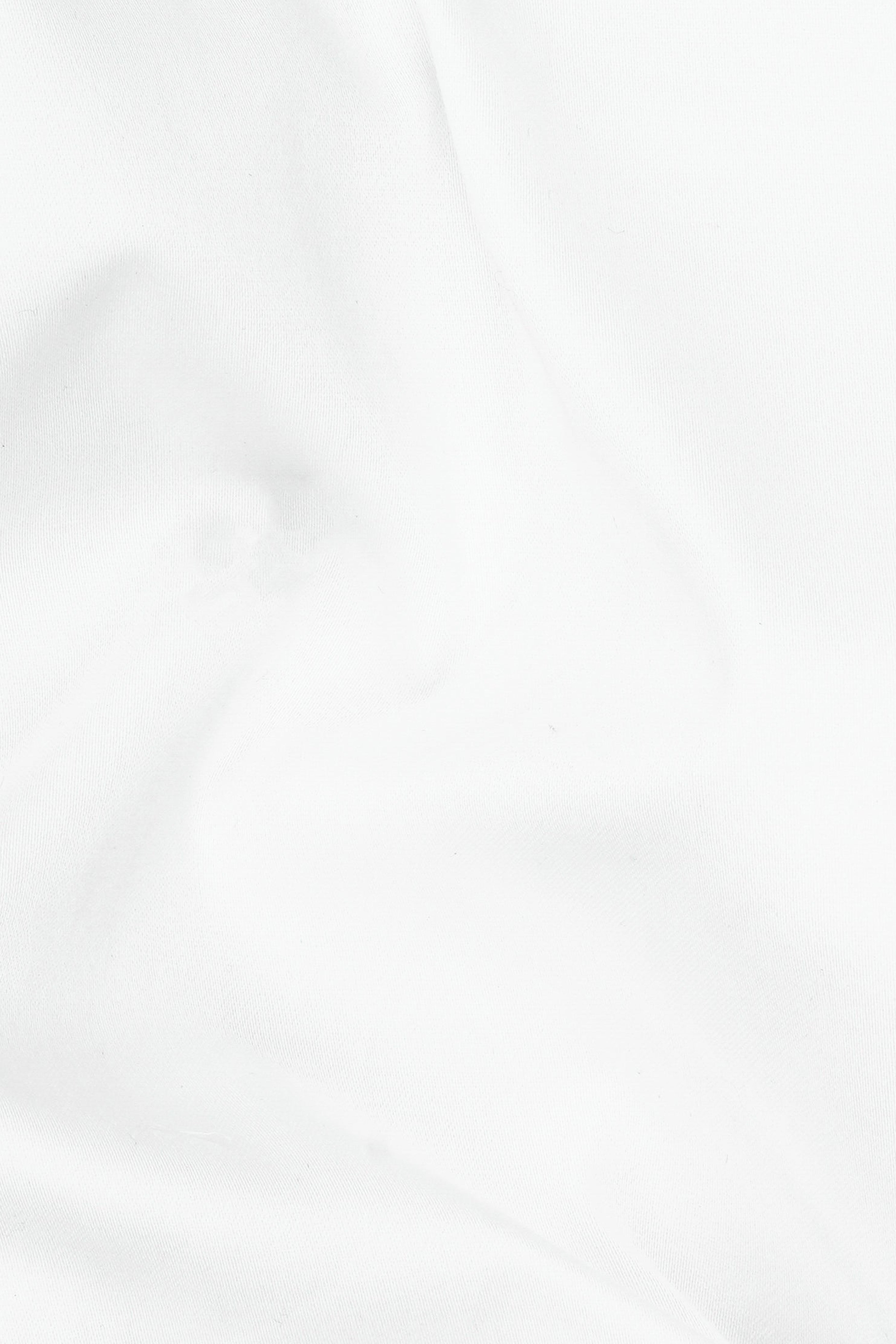 Bright White with Black Patch Collar Premium Cotton Women's Suit