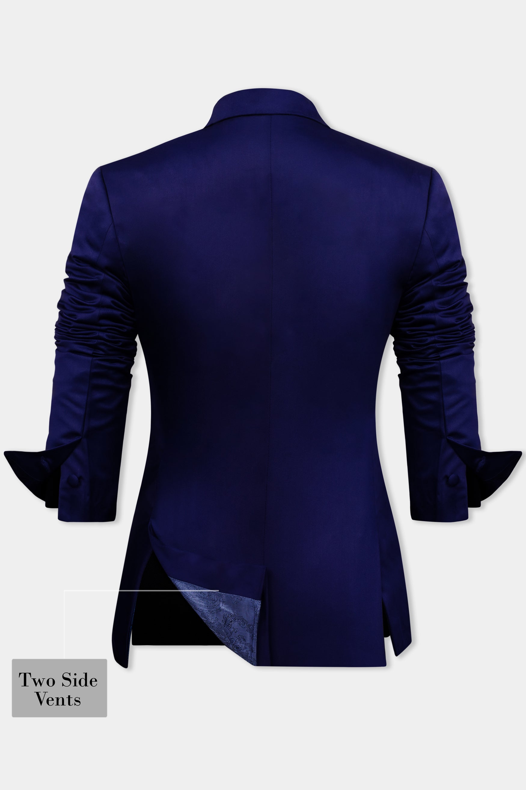 Space Blue Subtle Sheen Double Breasted Women's Suit