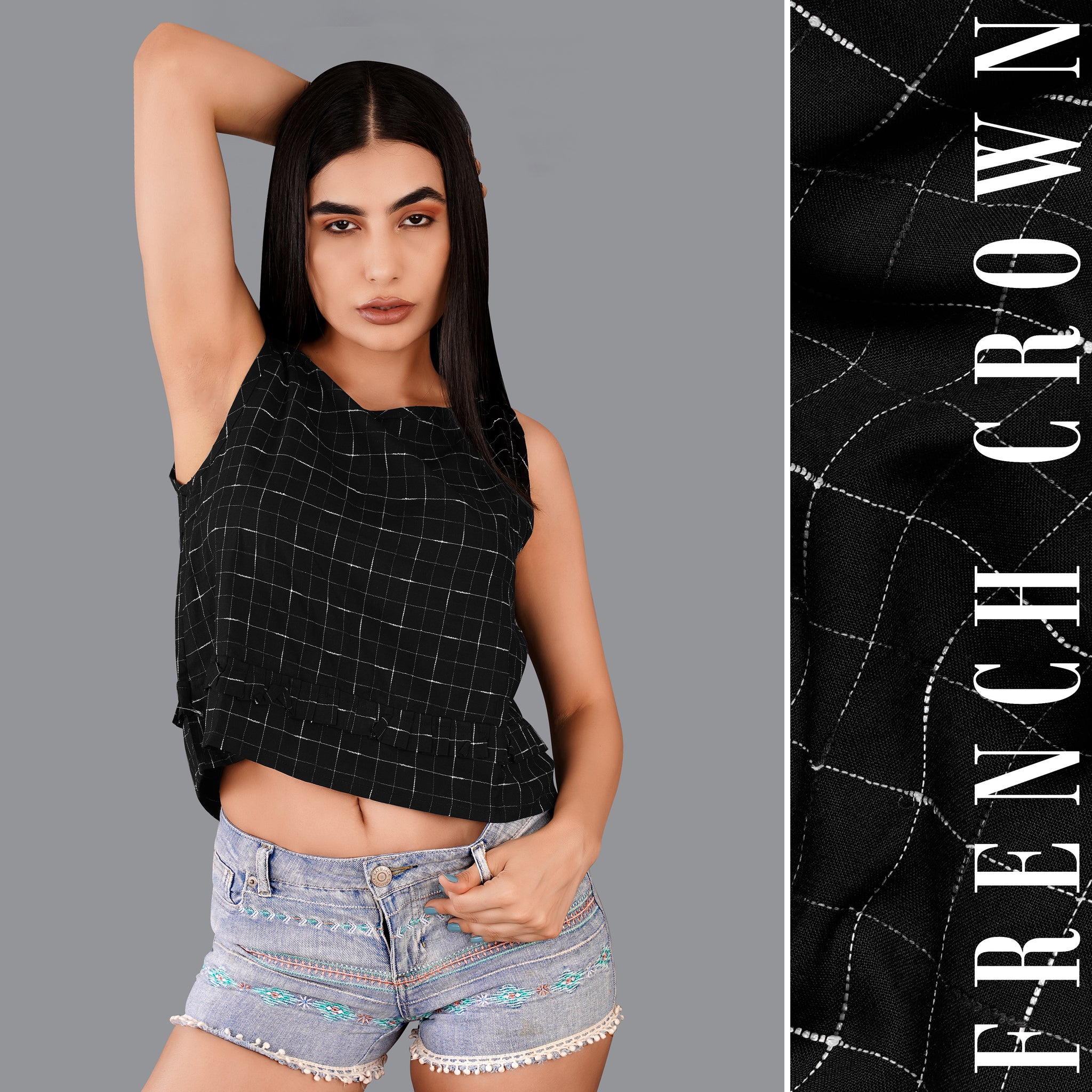 Jade Layered Strap Top (black)