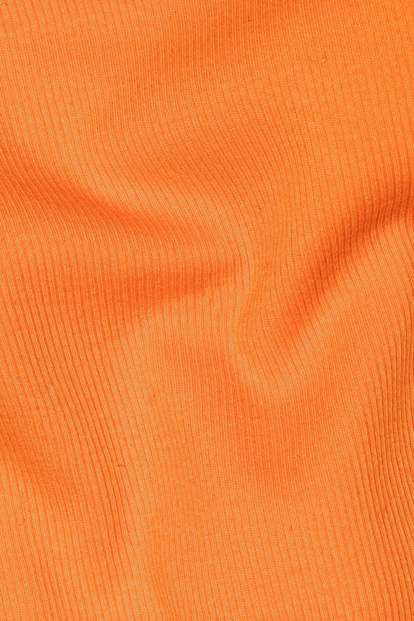 Tangerine Orange Premium Cotton Knit Stretchable Crop Top